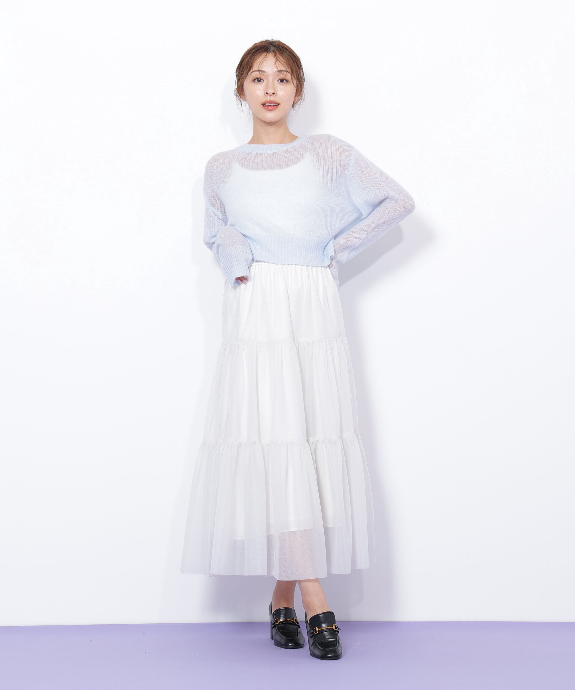  「シアーリボンニット」|ニット・セーター|