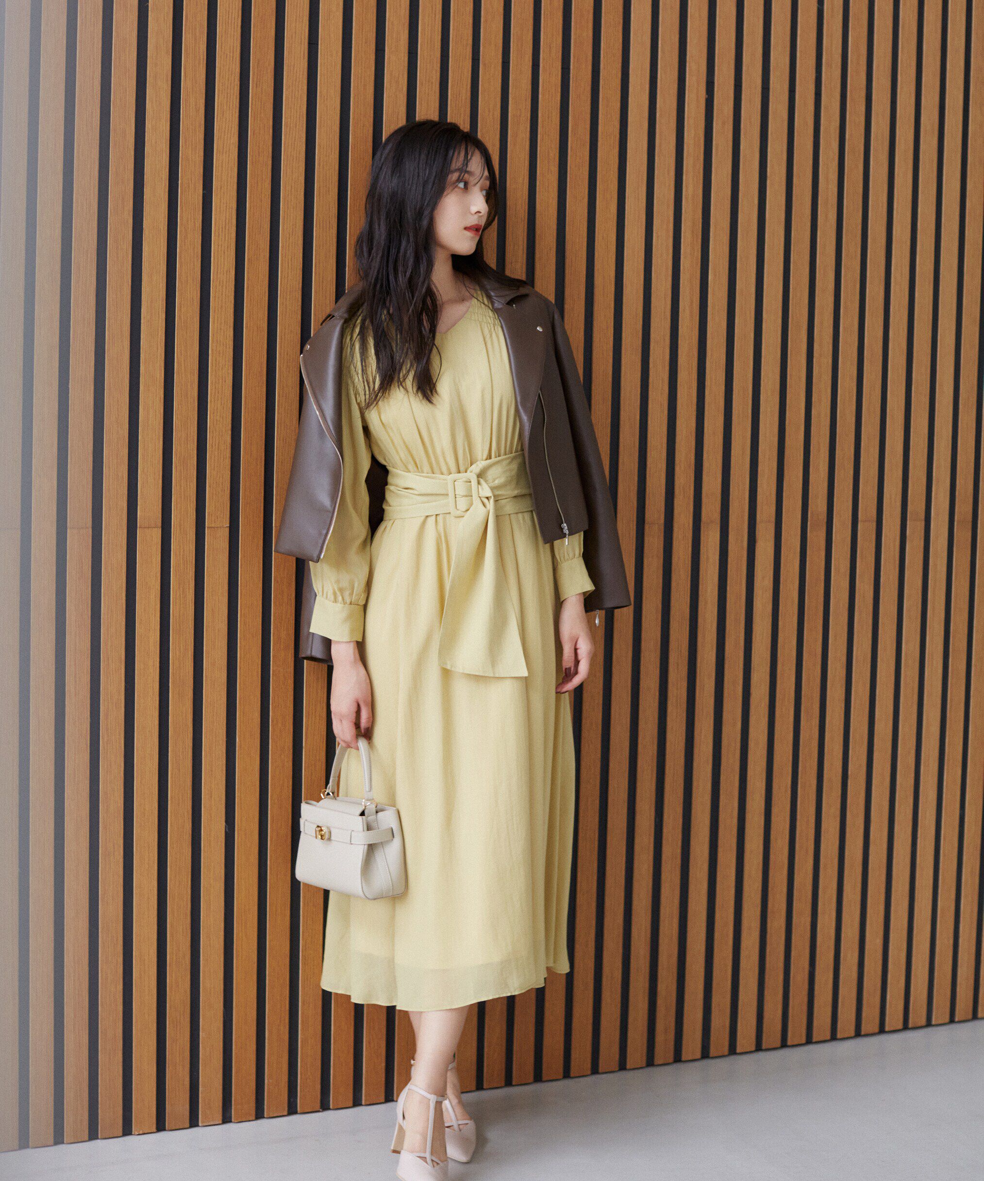 PROPORTION BODY DRESSING「肩シャーリングシアーワンピース24AW」|ワンピース|