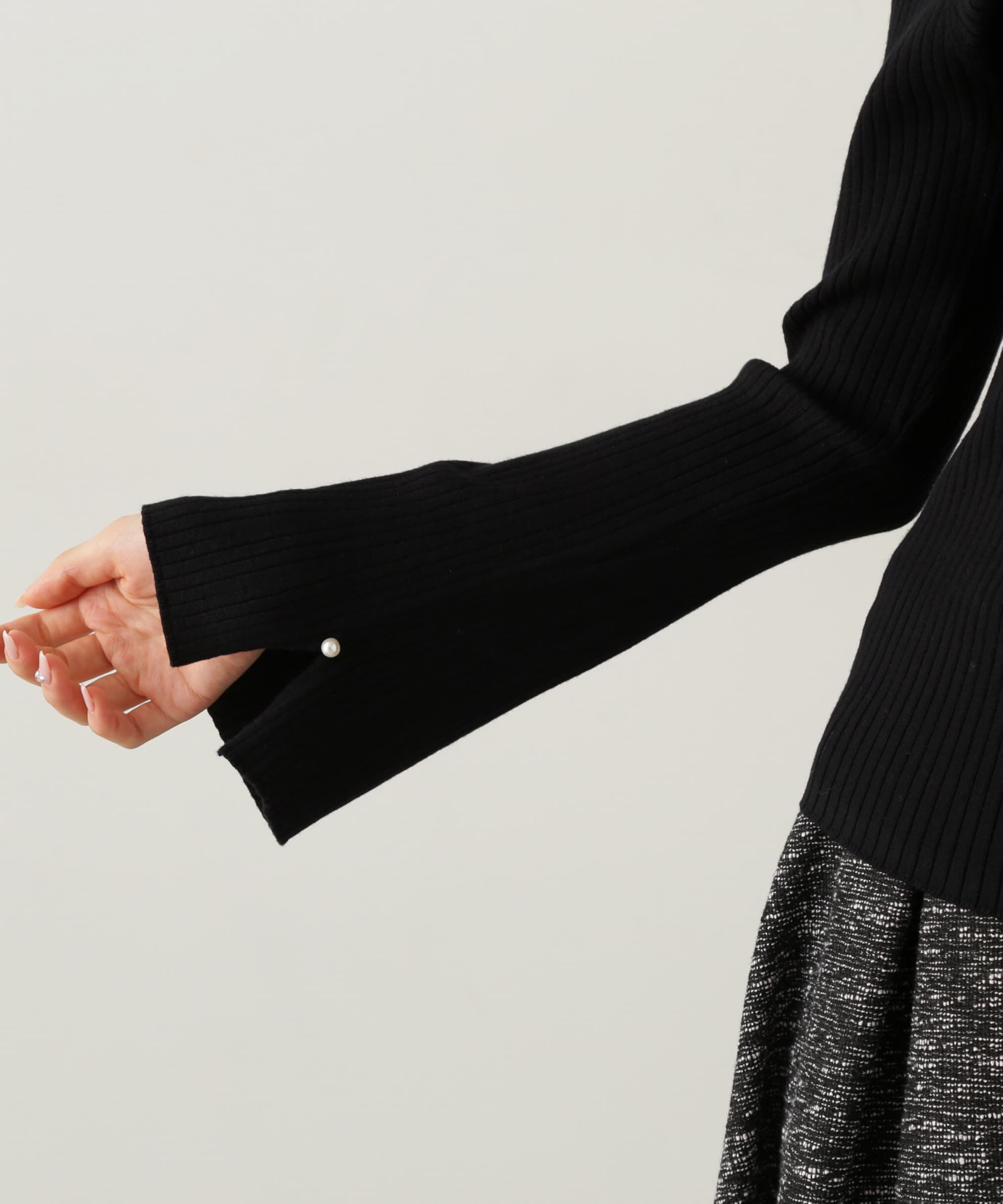 PROPORTION BODY DRESSING「パールボタンモックネックリブニット　24AW」|ニット・セーター|