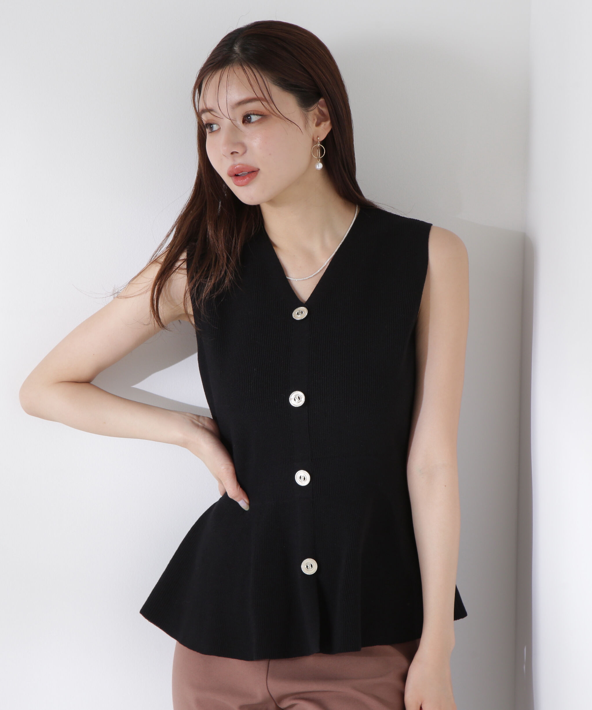 PROPORTION BODY DRESSING「畦ペプラムプルオーバー」|ニット・セーター|