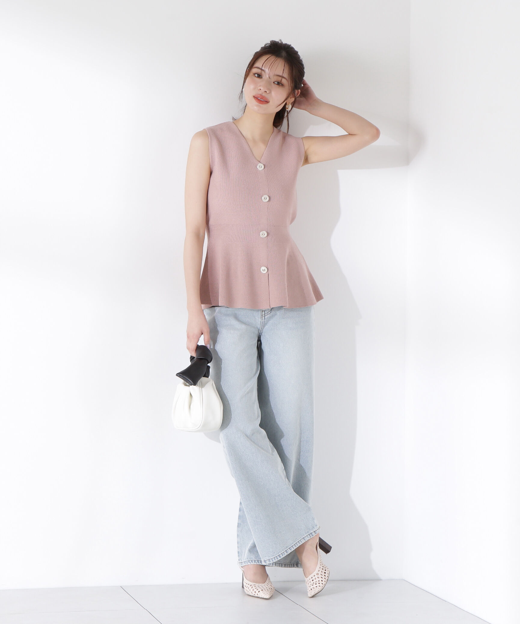 PROPORTION BODY DRESSING「畦ペプラムプルオーバー」|ニット・セーター|