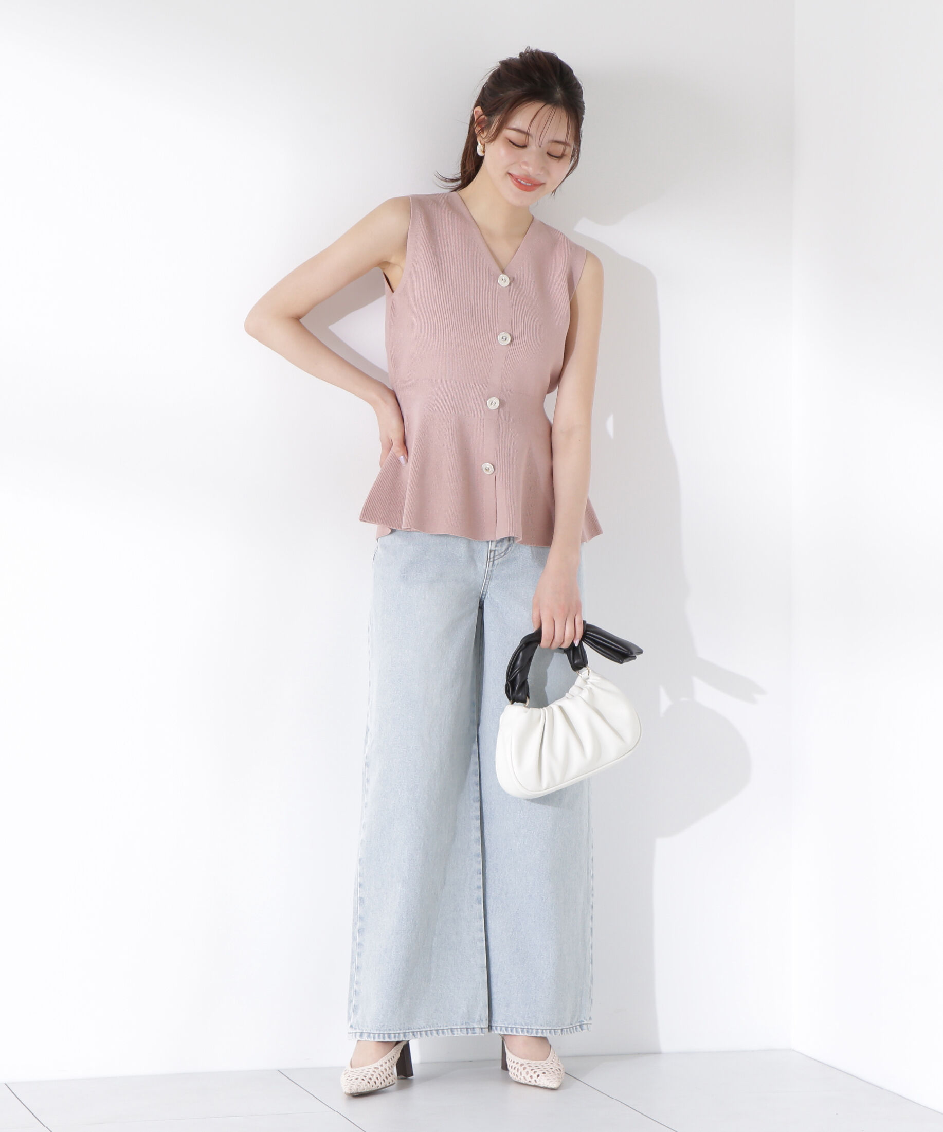 PROPORTION BODY DRESSING「畦ペプラムプルオーバー」|ニット・セーター|