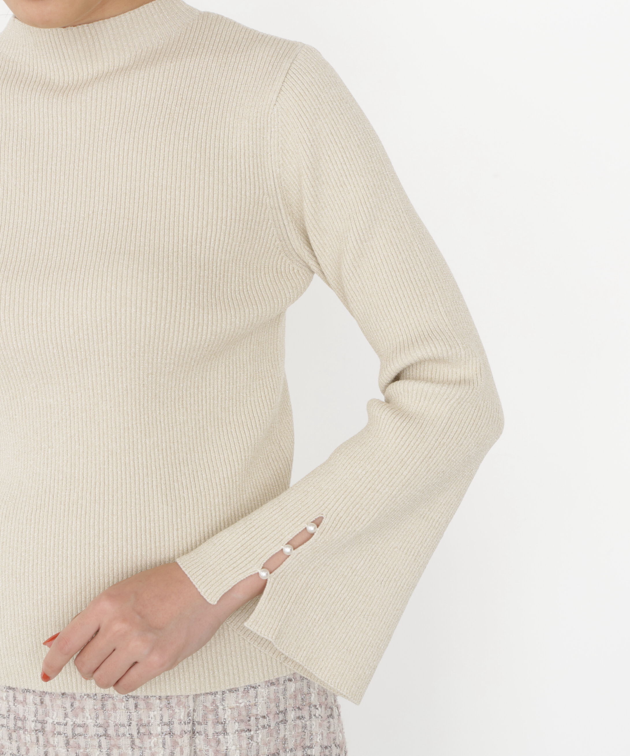 PROPORTION BODY DRESSING「＜ハンドウォッシャブル＞スタンドネックリブニット 25AW」|ニット・セーター|