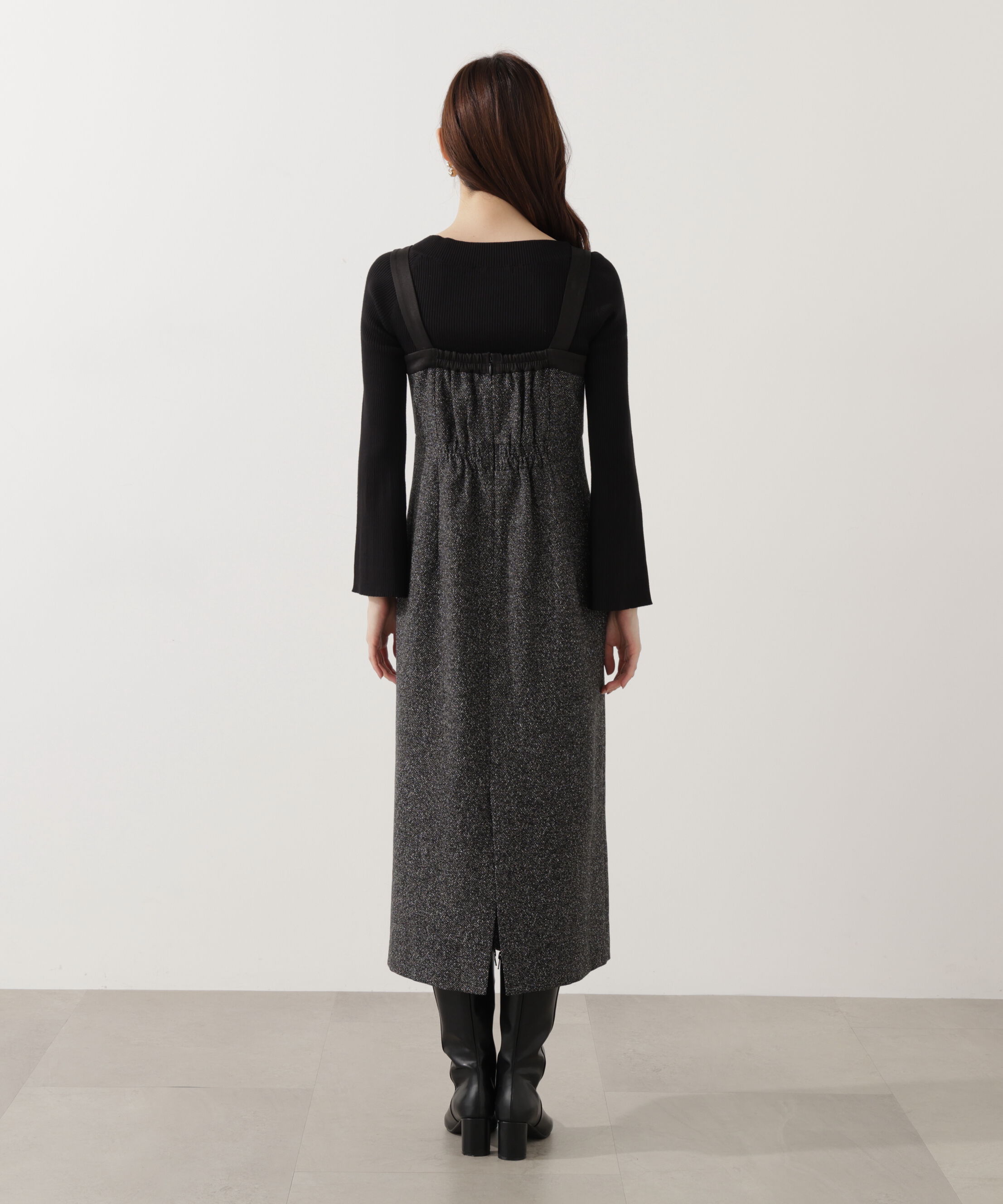 PROPORTION BODY DRESSING「ツイードロングジャンスカ 25AW」|ワンピース|
