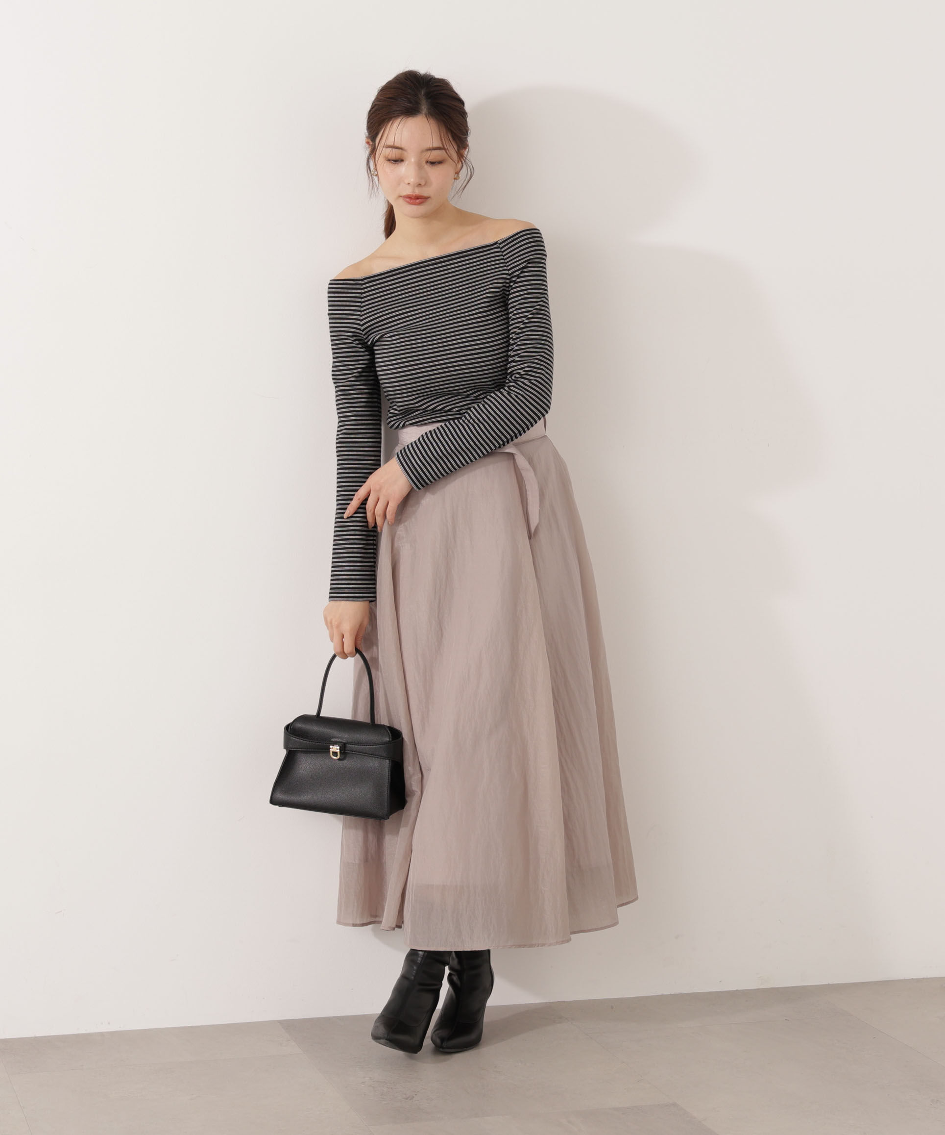 PROPORTION BODY DRESSING「＜ハンドウォッシャブル＞オフショルカットソー」|Tシャツ・カットソー|