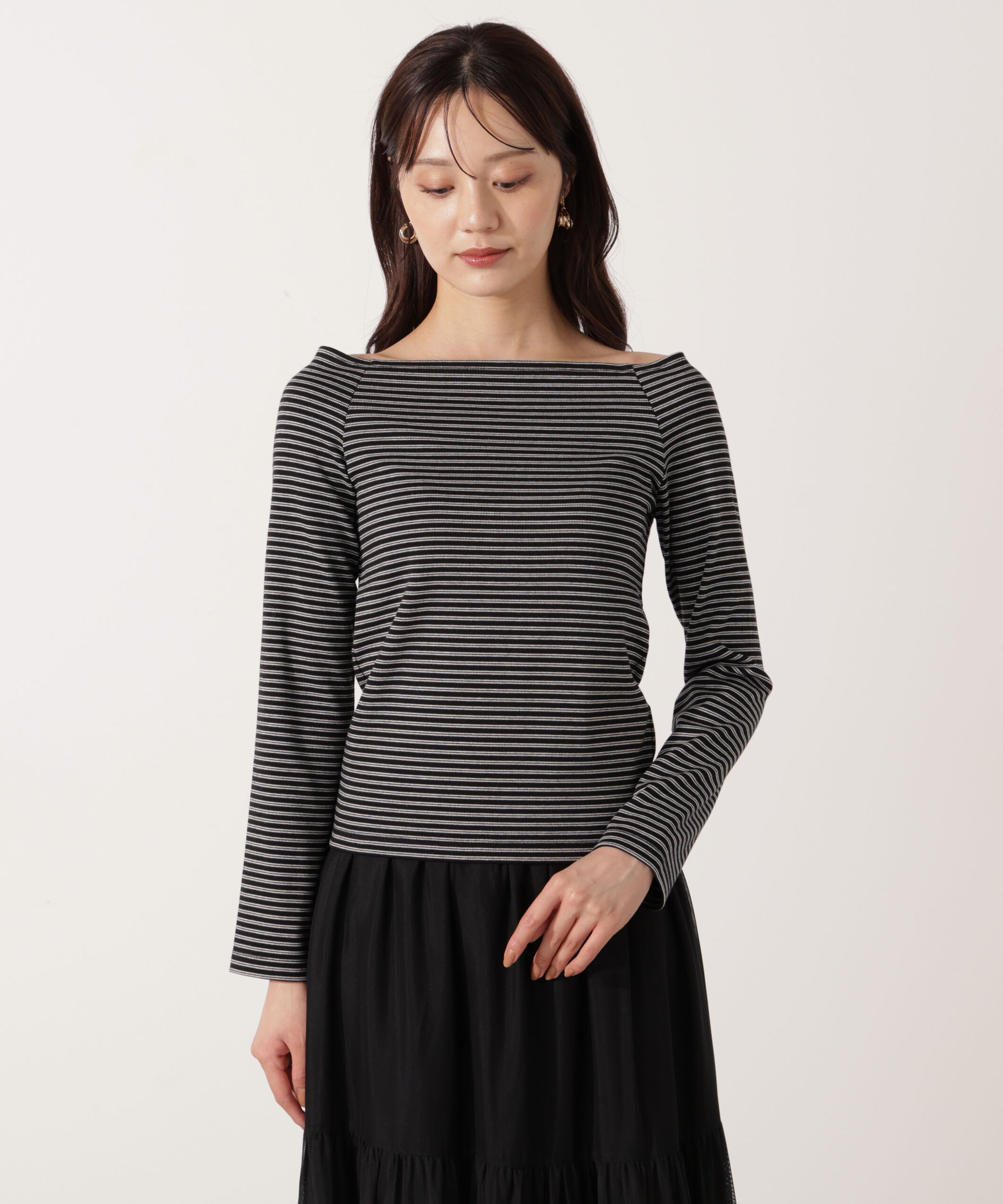 PROPORTION BODY DRESSING「＜ハンドウォッシャブル＞オフショルカットソー」|Tシャツ・カットソー|