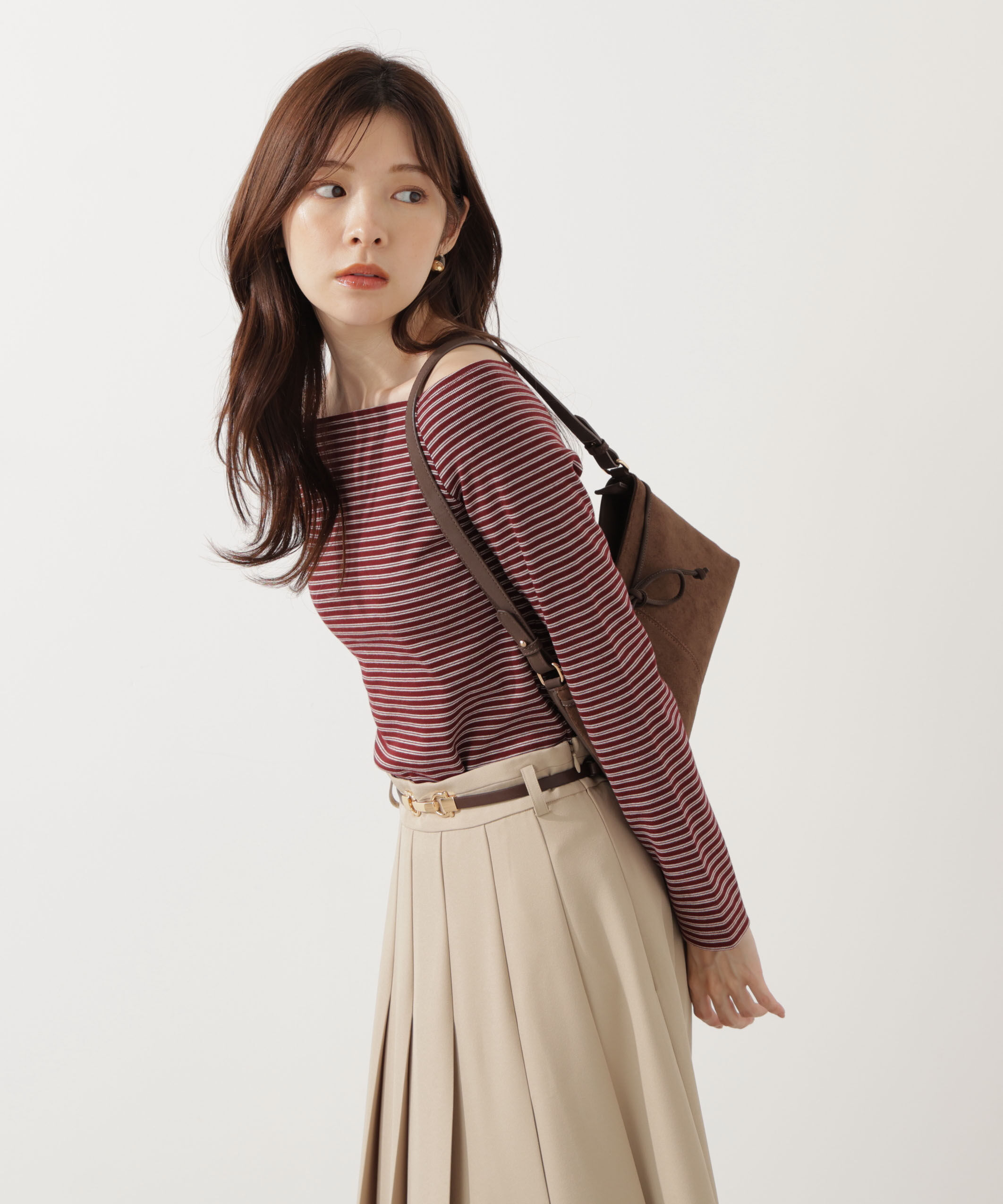 PROPORTION BODY DRESSING「＜ハンドウォッシャブル＞オフショルカットソー」|Tシャツ・カットソー|