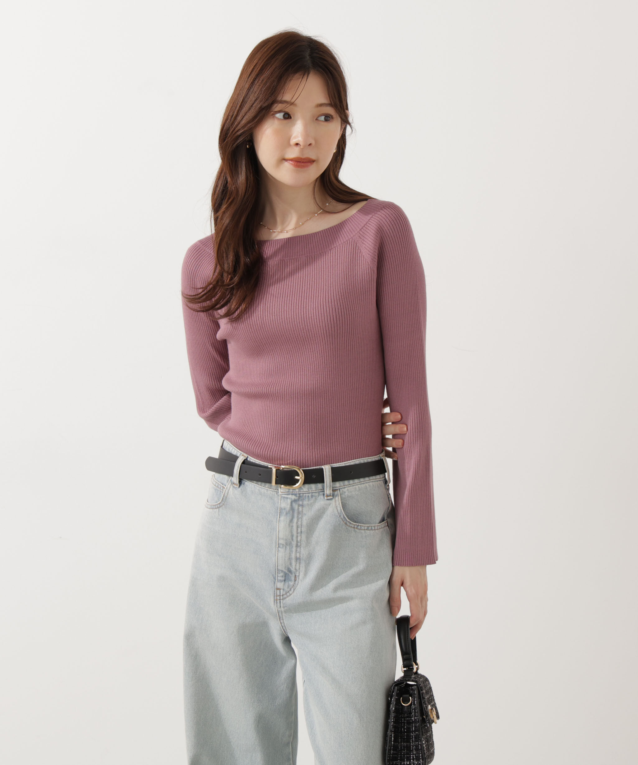 PROPORTION BODY DRESSING「＜ウォッシャブル＞フレアスリーブオフショルニット」|ニット・セーター|