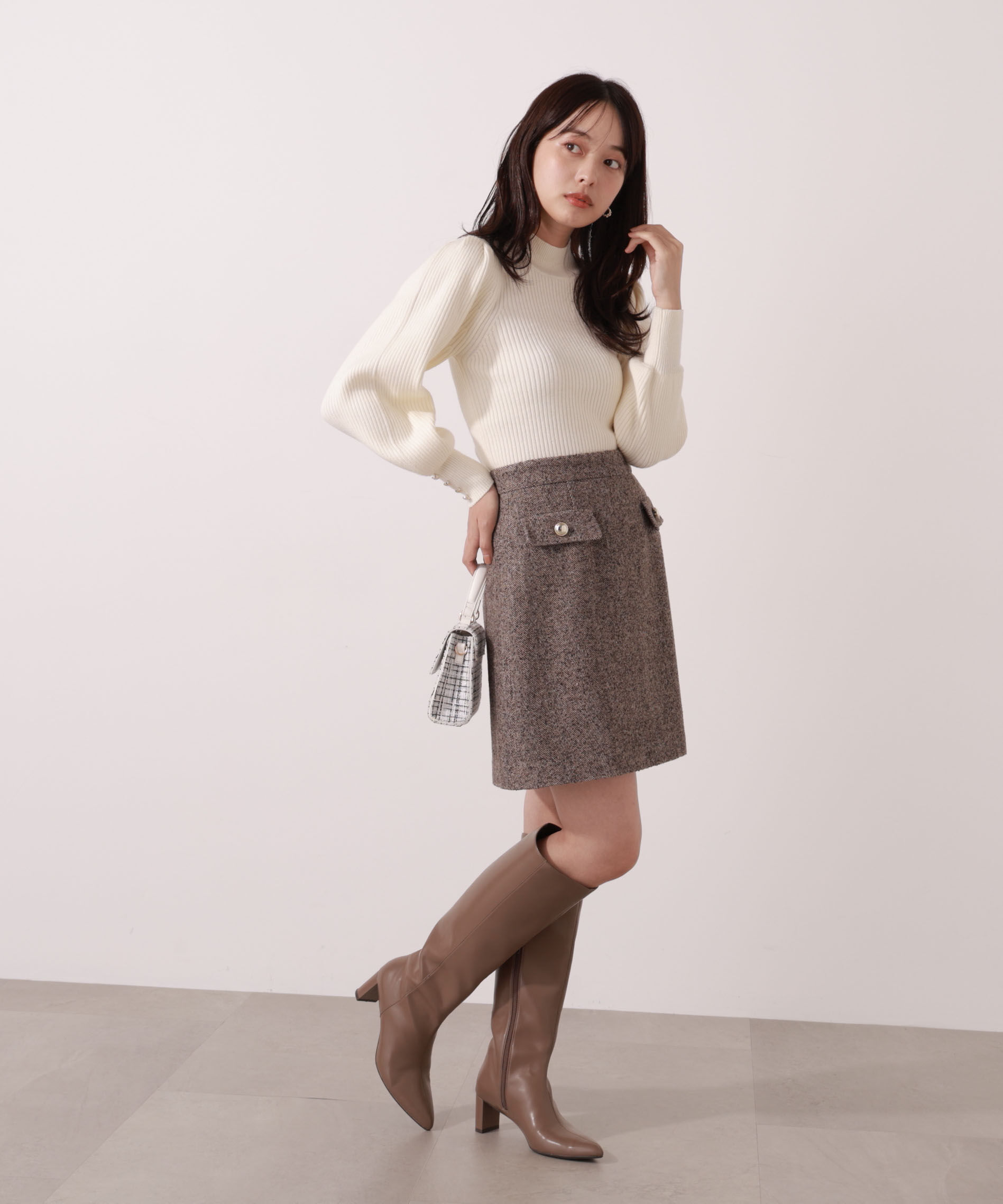 PROPORTION BODY DRESSING「ツイードミニスカート」|スカート|