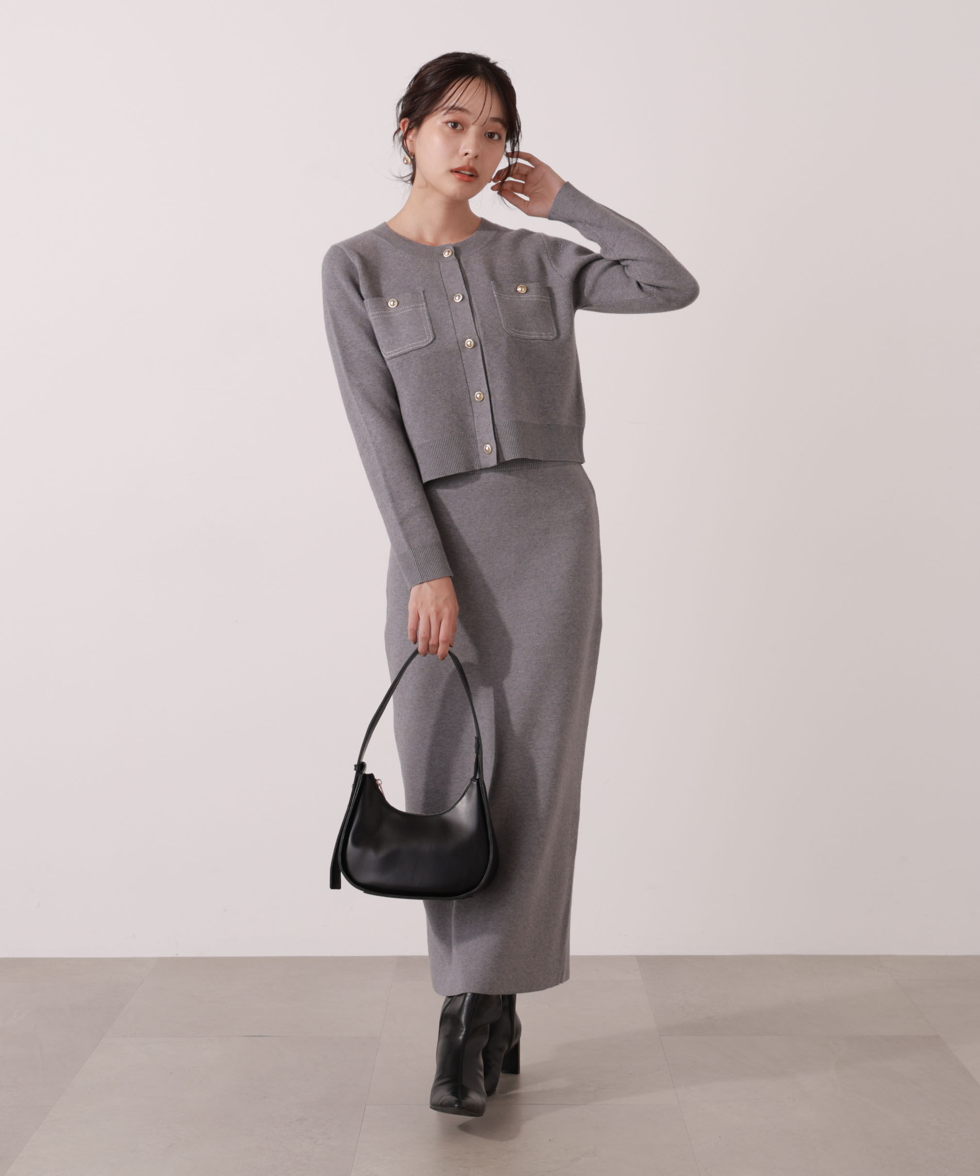 PROPORTION BODY DRESSING「ステッチニットSETUP 25AW」|ワンピース|