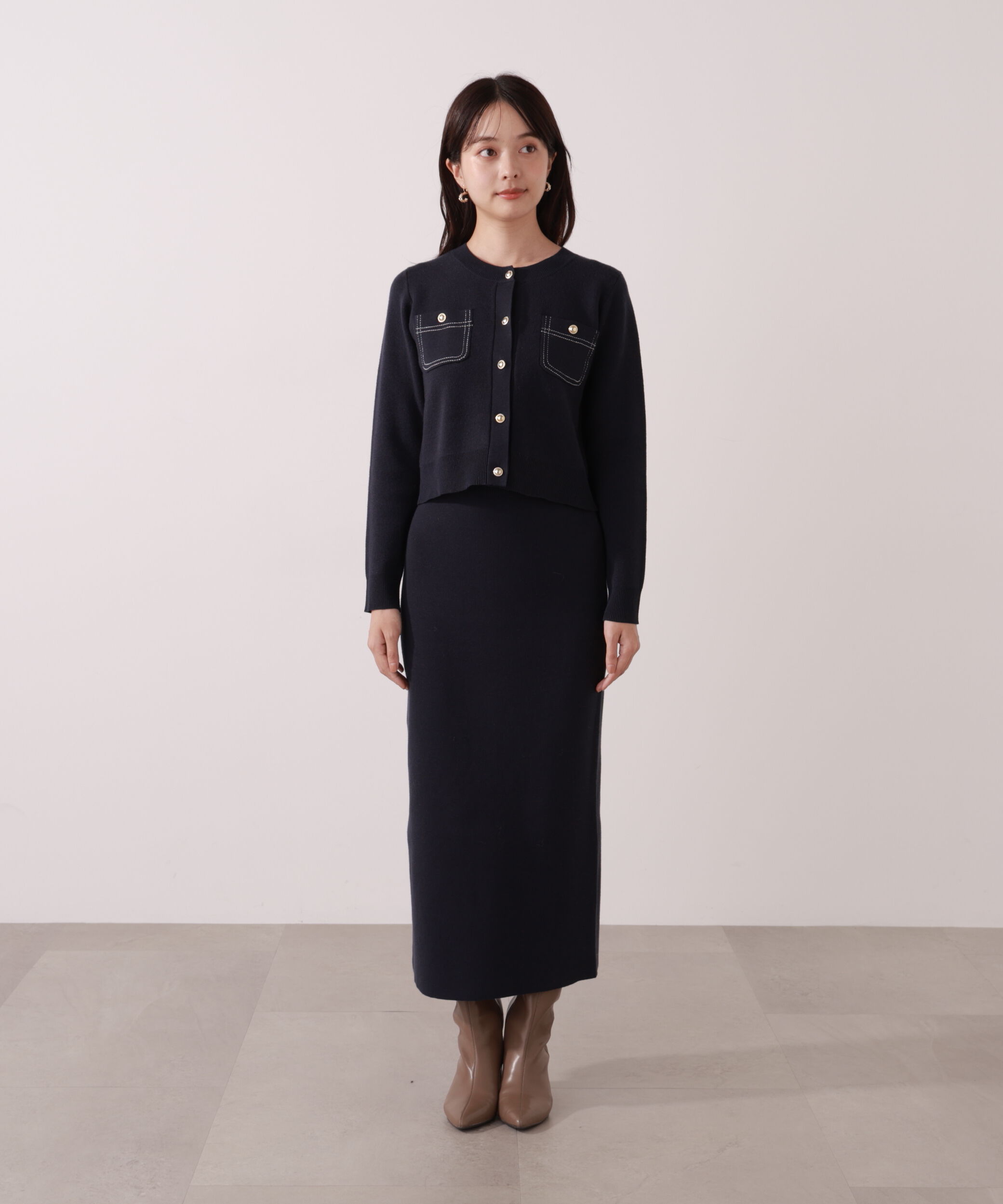 PROPORTION BODY DRESSING「ステッチニットSETUP 25AW」|ワンピース|