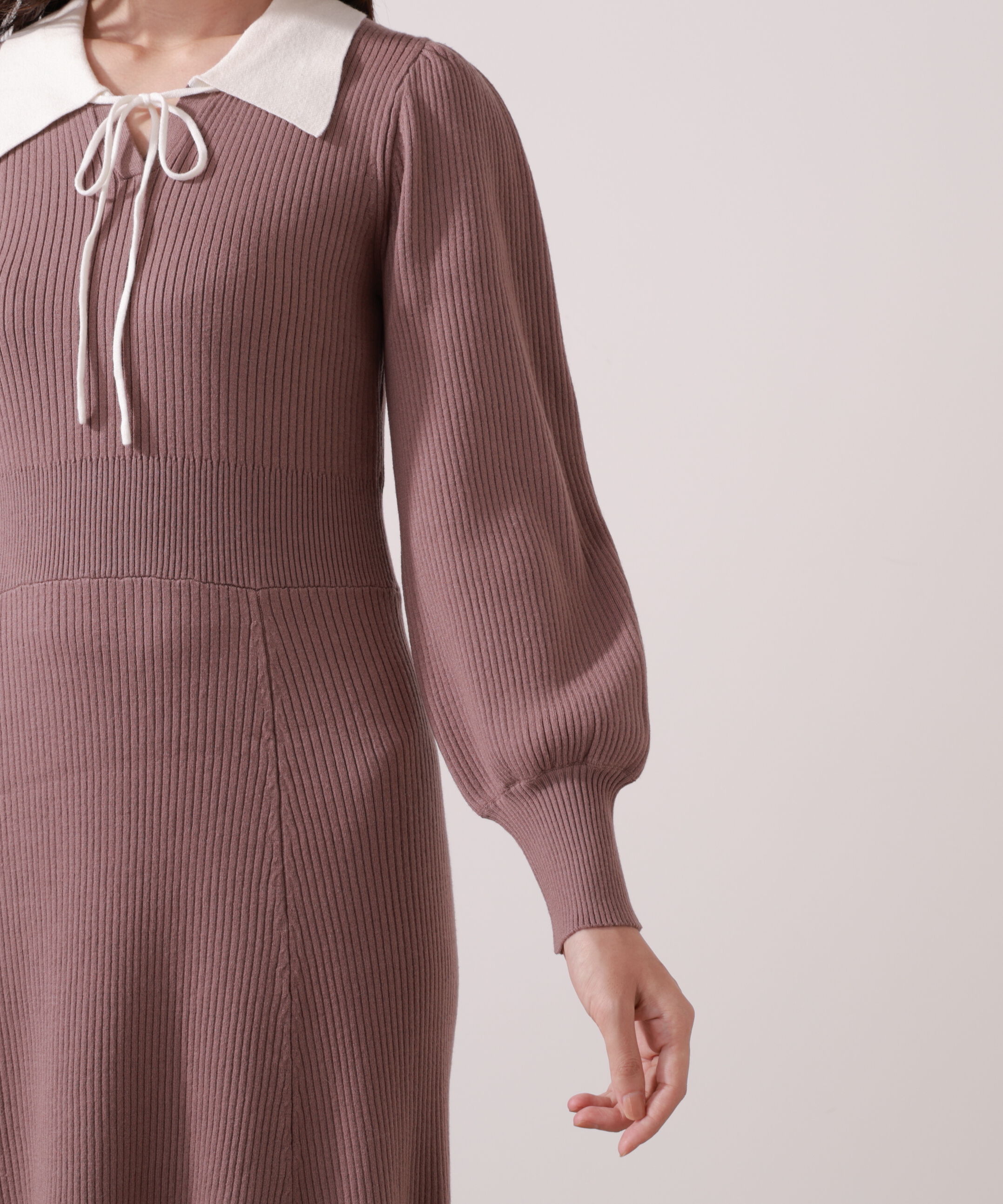PROPORTION BODY DRESSING「リボン衿付きニットワンピース」|ワンピース|