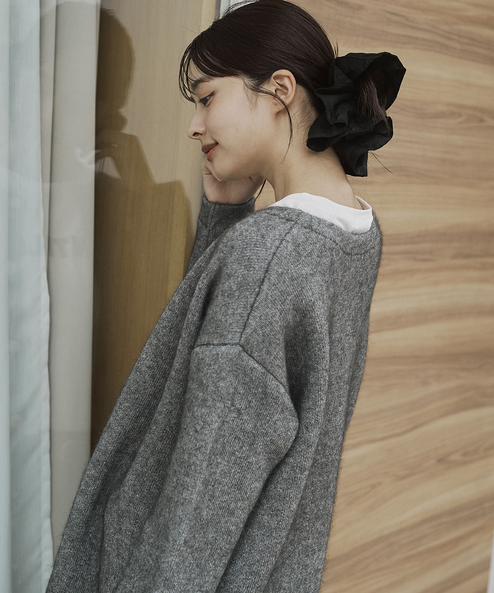 PROPORTION BODY DRESSING「FOX混ダブルフェイスニットカーディガン 25AW」|カーディガン|