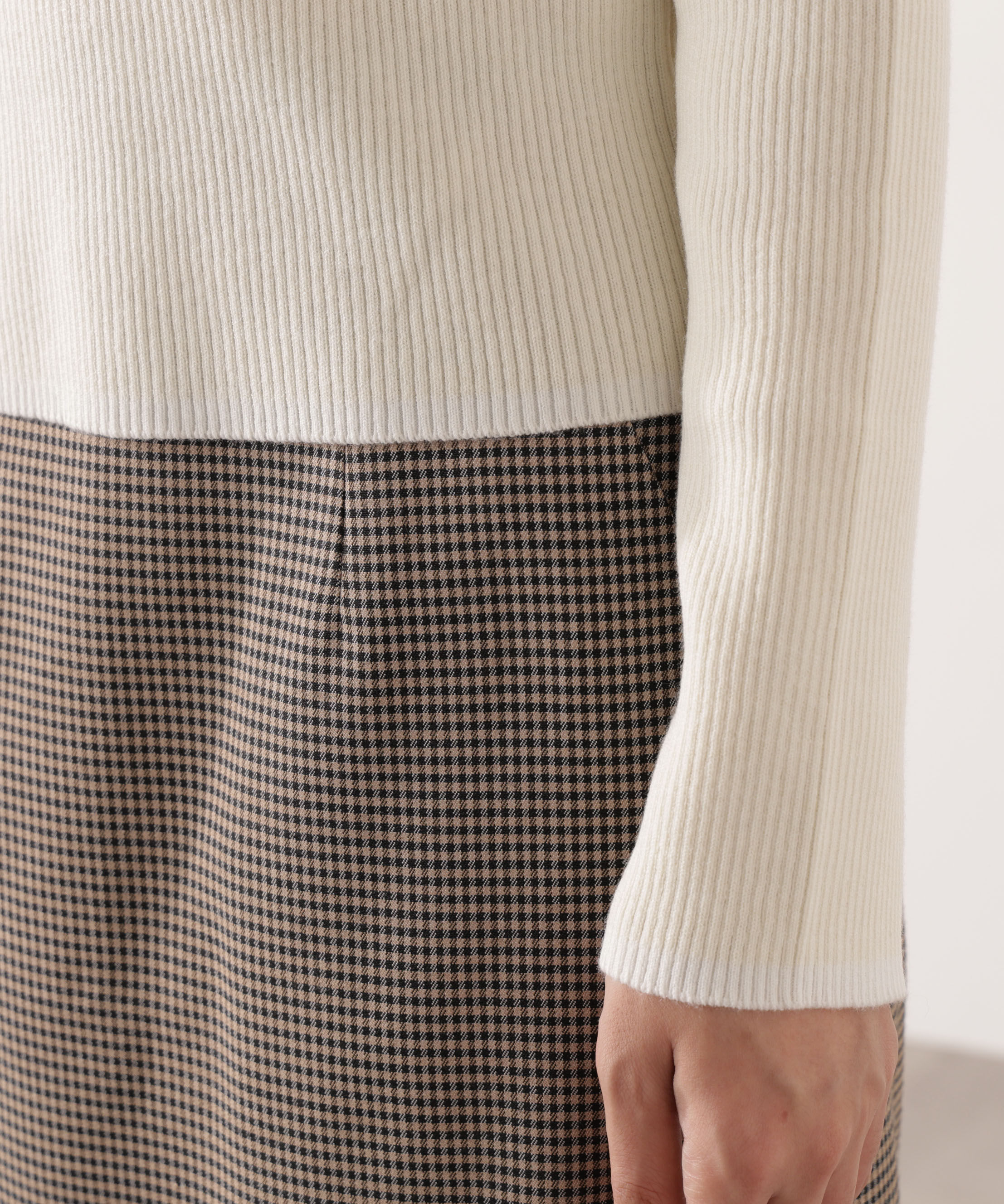 PROPORTION BODY DRESSING「＜ウォッシャブル＞レイヤード風ヘンリーネックニット 25AW」|ニット・セーター|