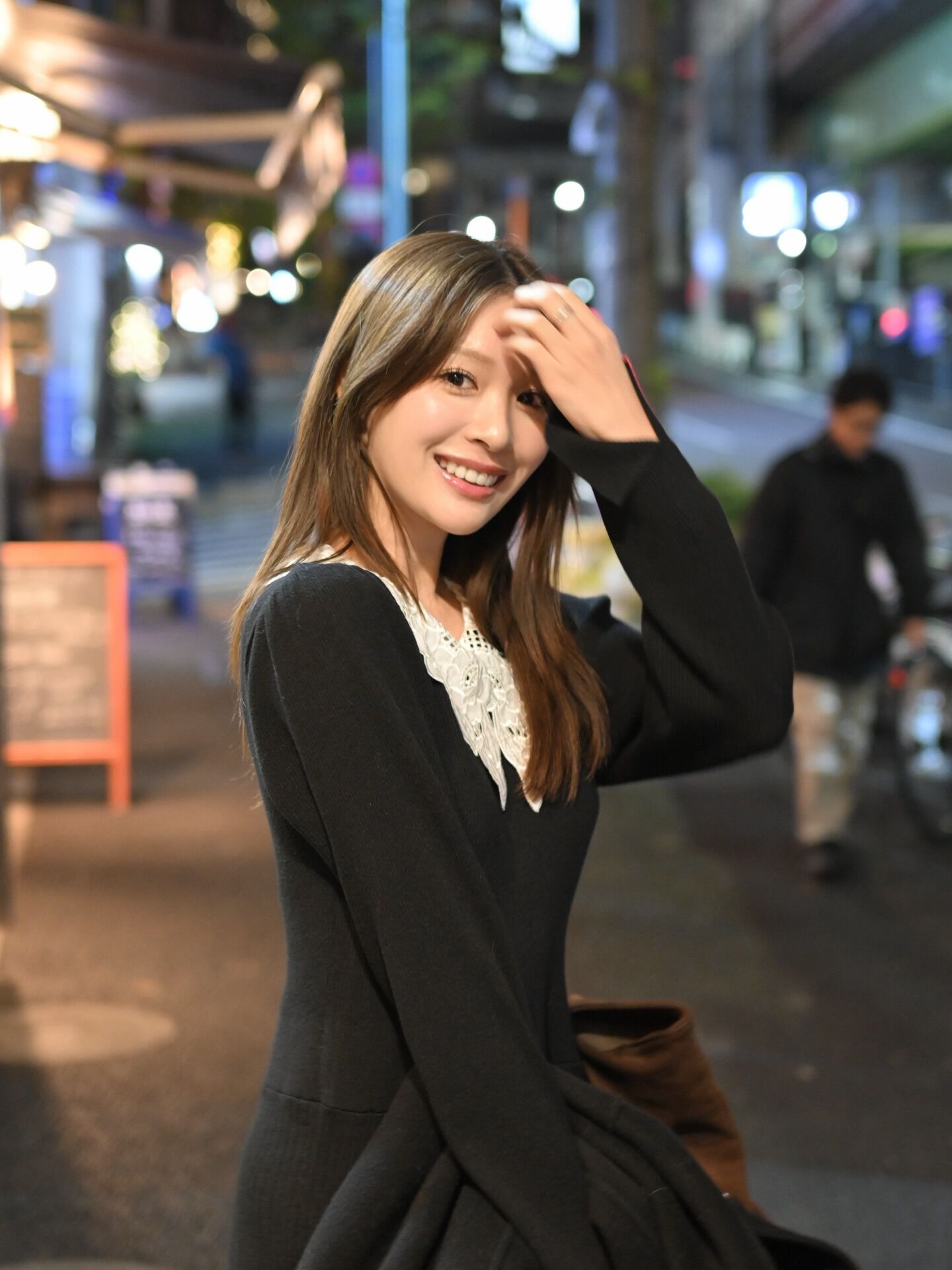 PROPORTION BODY DRESSING「レース襟付きニットワンピース」|ワンピース|