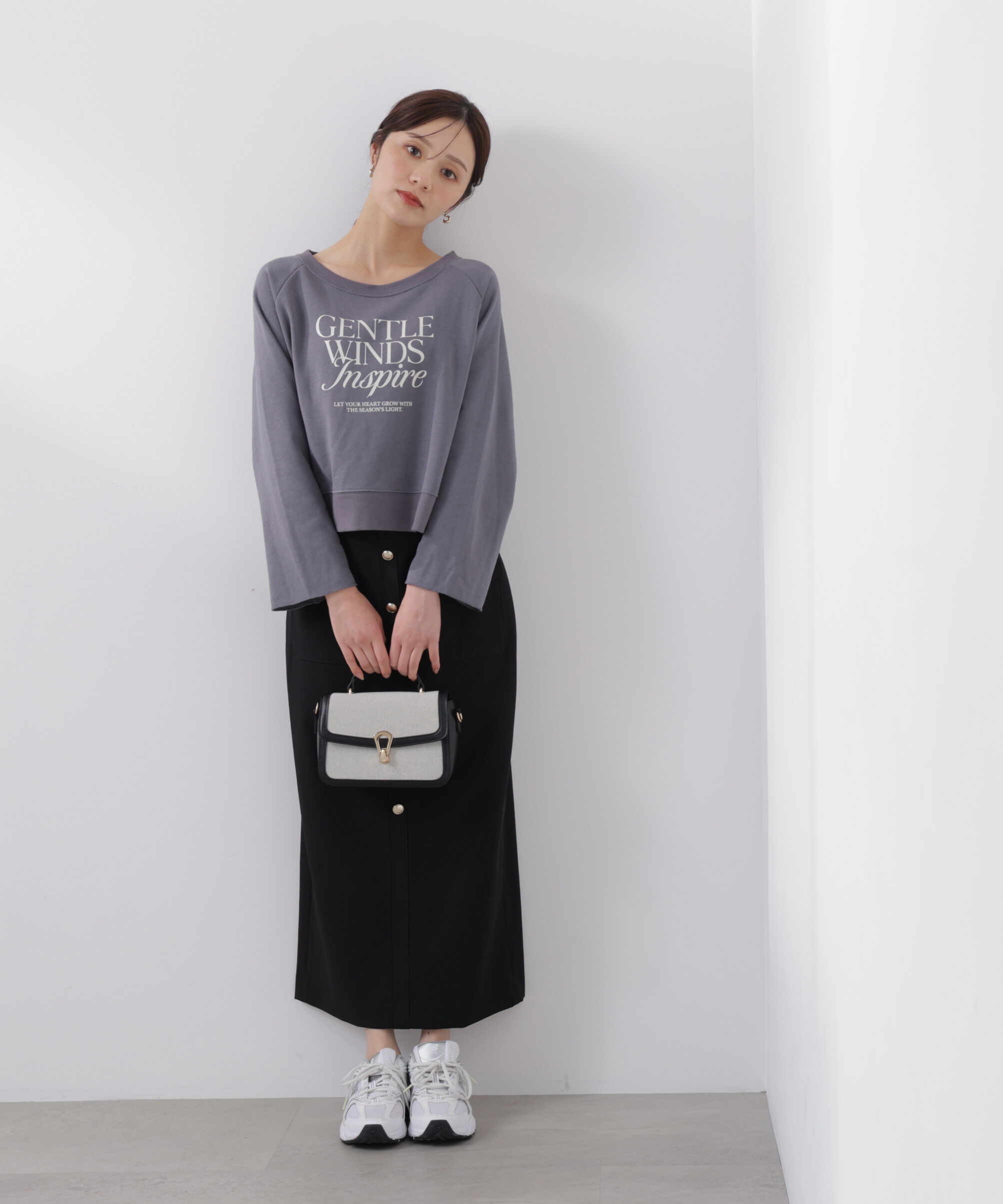 PROPORTION BODY DRESSING「フロント釦ナロースカート　26SS」|スカート|