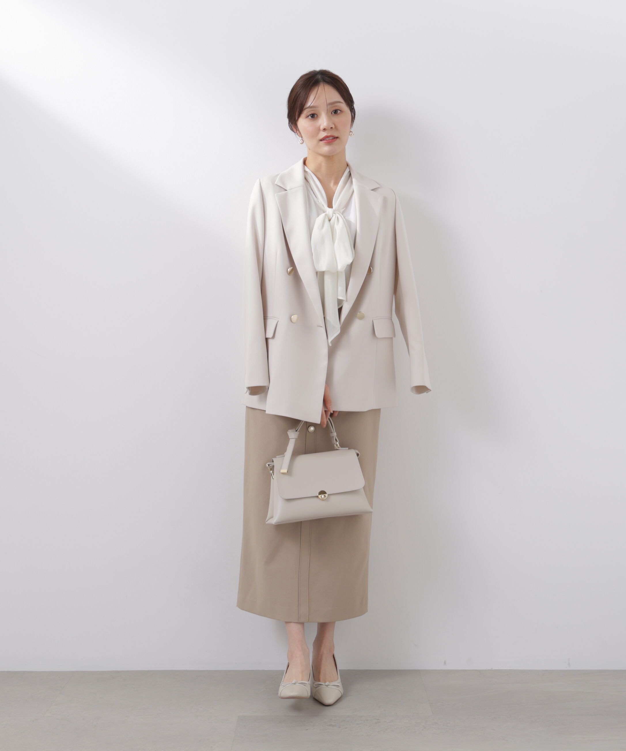 PROPORTION BODY DRESSING「フロント釦ナロースカート　26SS」|スカート|