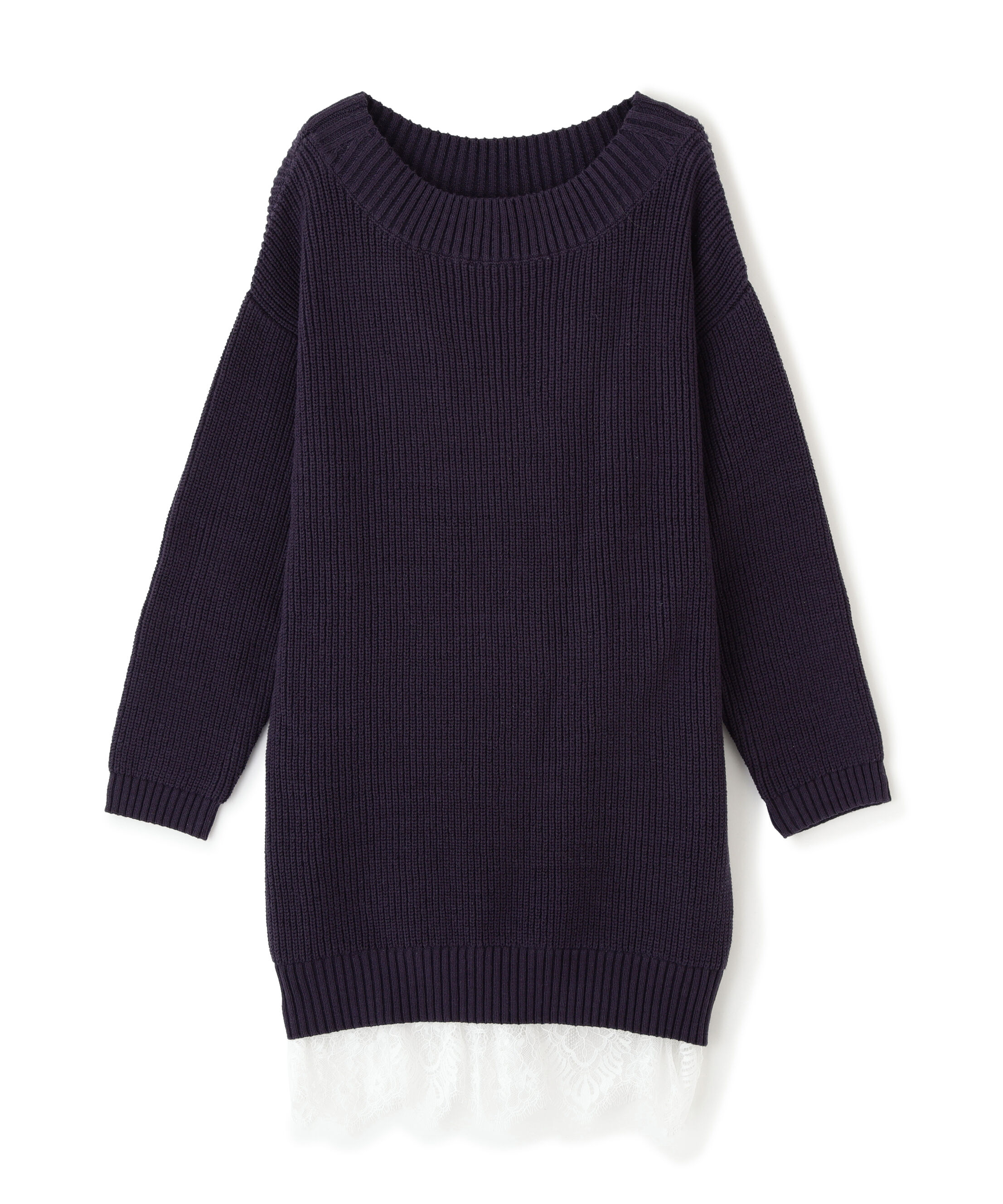 PROPORTION BODY DRESSING「《EDIT COLOGNE》スプリングレースレイヤード風ニットワンピース　26SS」|ワンピース|