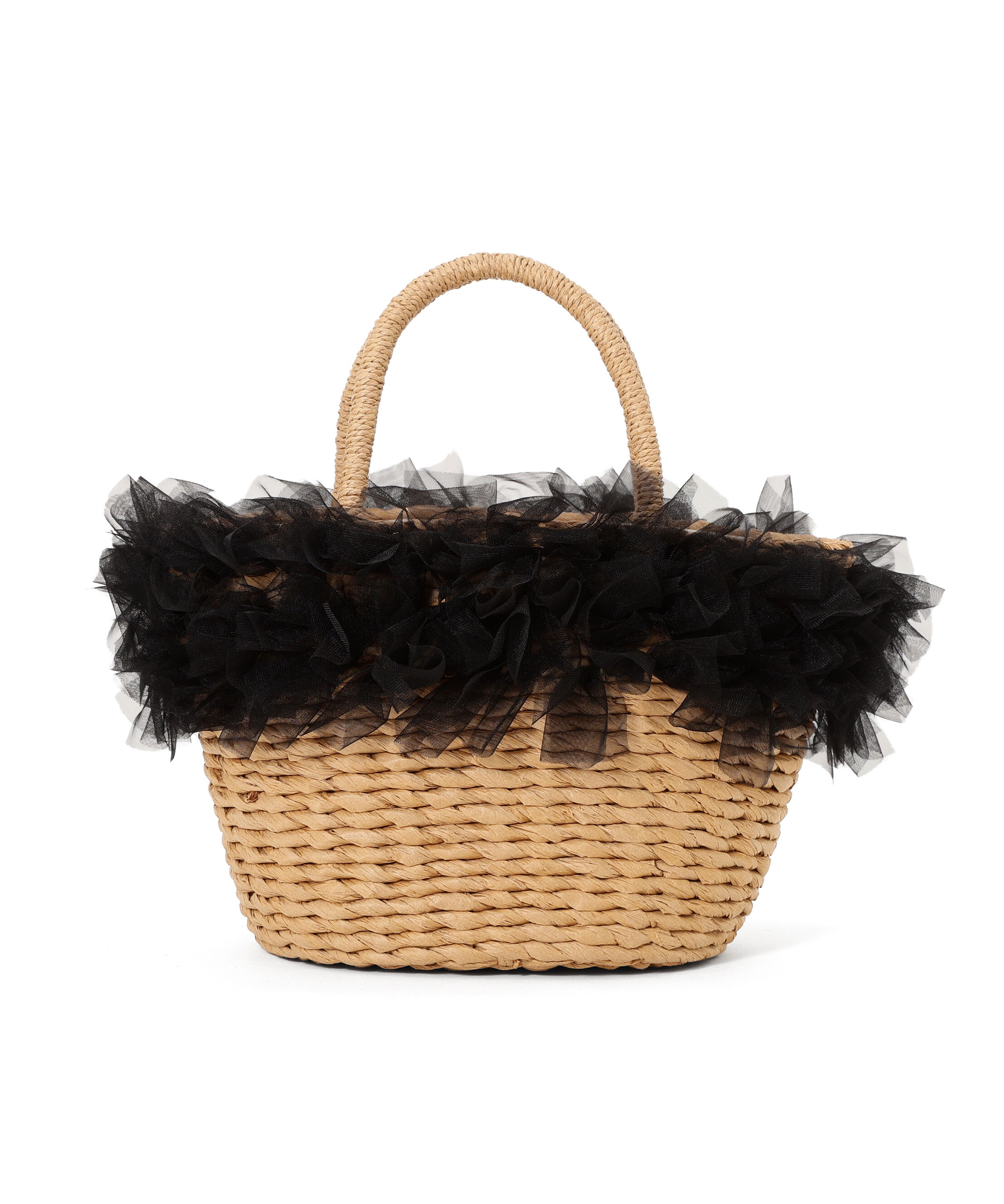 PROPORTION BODY DRESSING「チュールフリルかごバッグ」|その他|ブラック