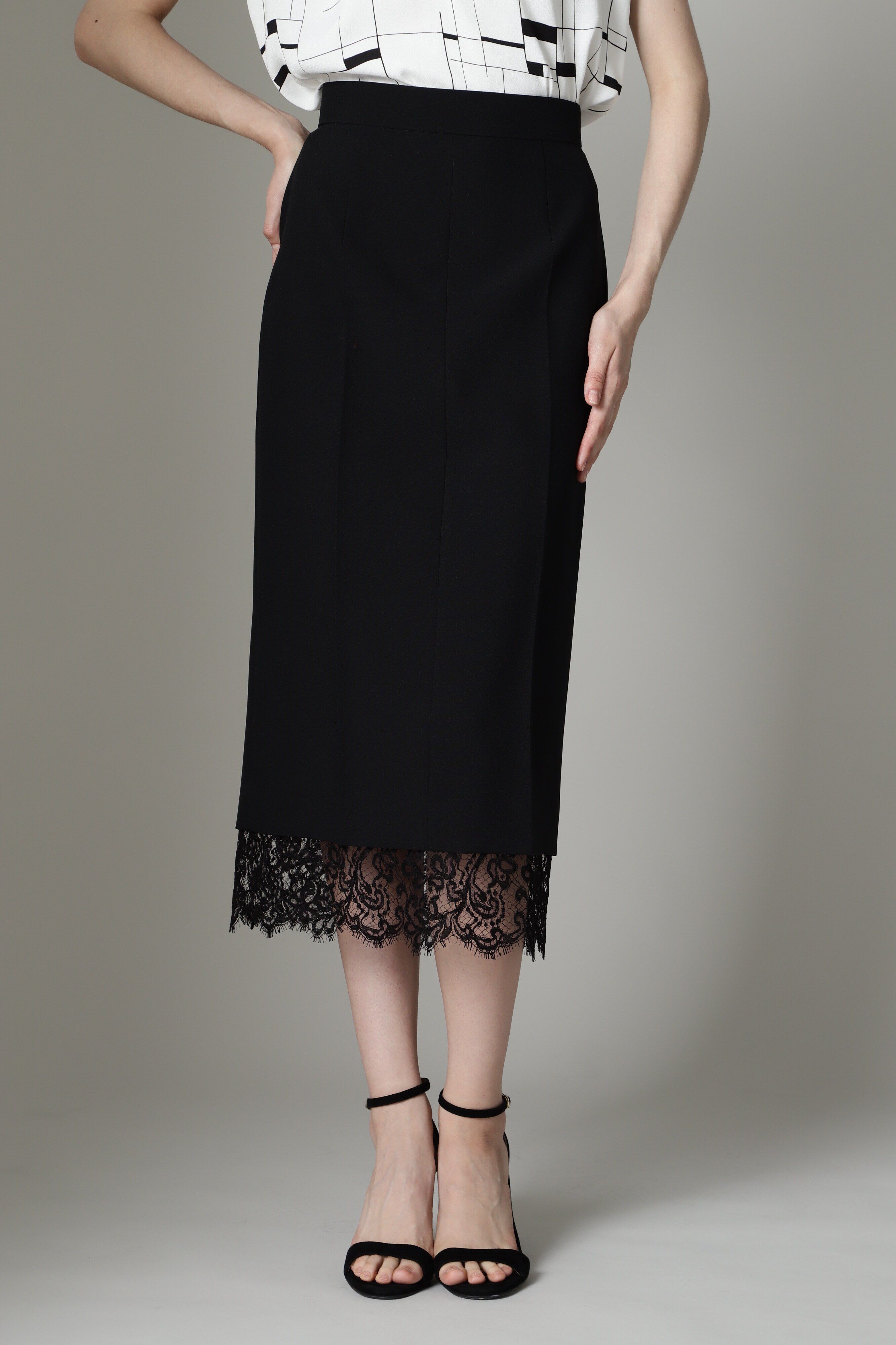  「[URBAN PRECIOUS]レースコンビスカート」|スカート|