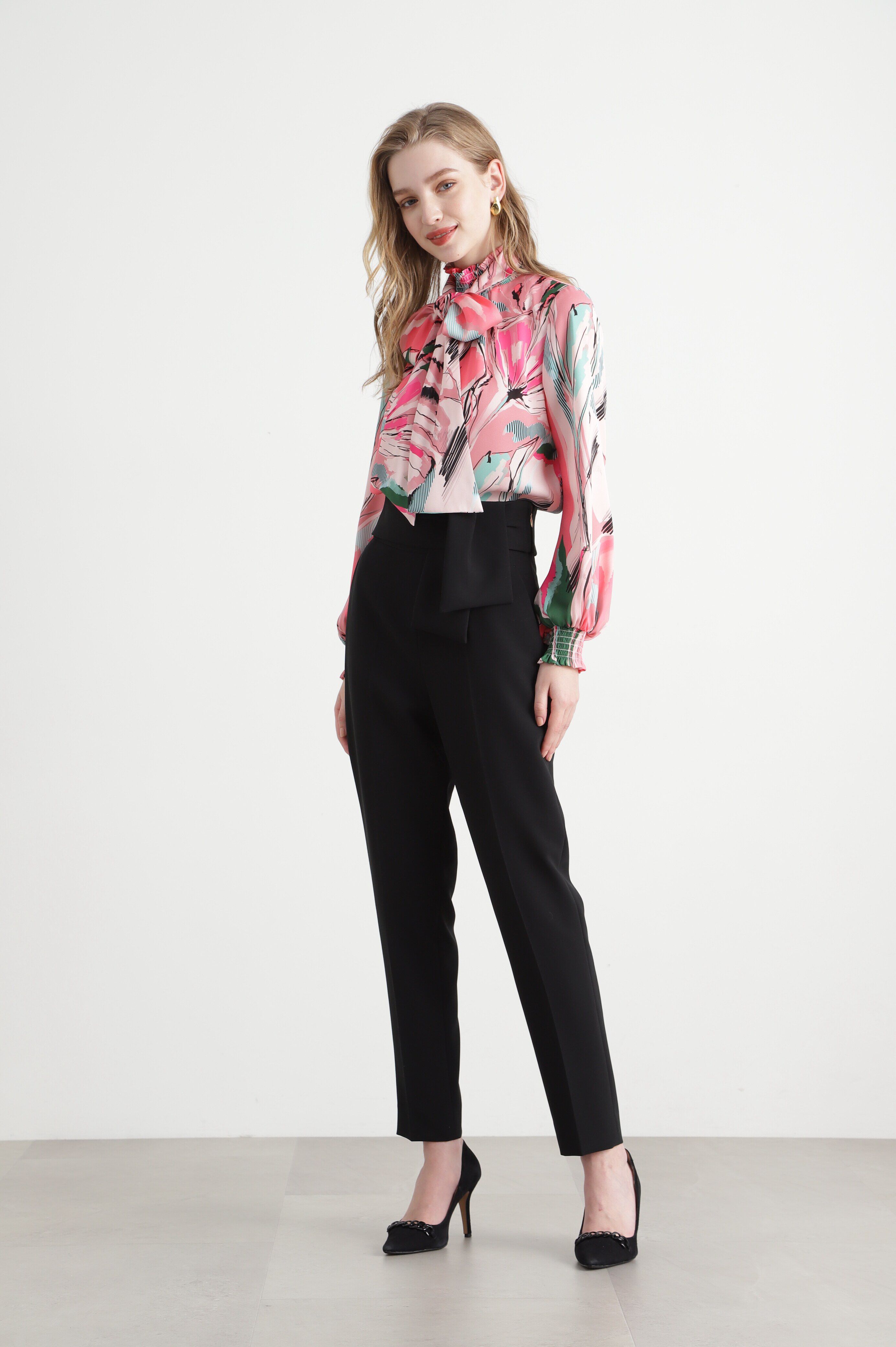  「◆ウエストリボンテーパードパンツ」|その他|