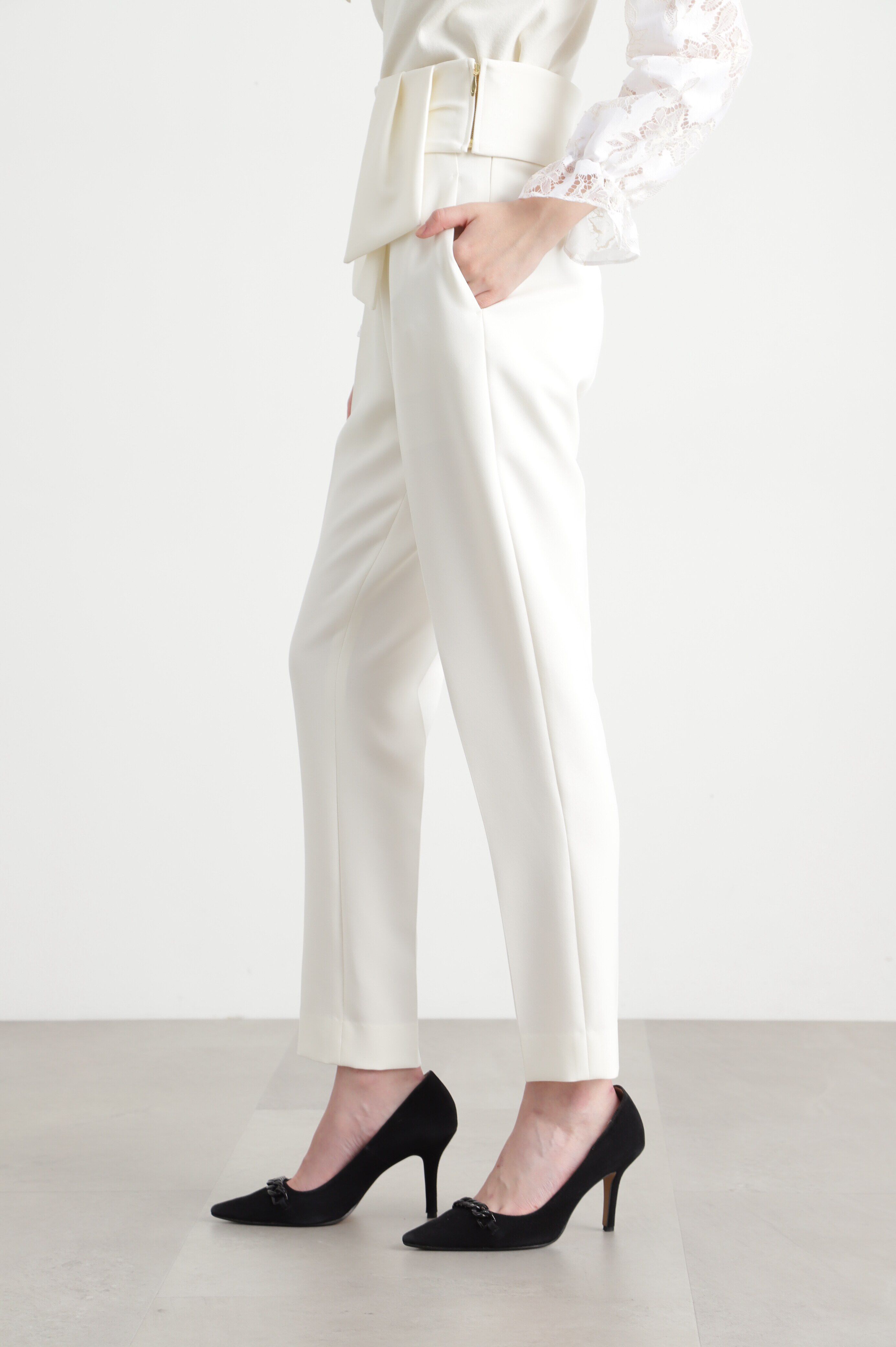  「◆ウエストリボンテーパードパンツ」|その他|