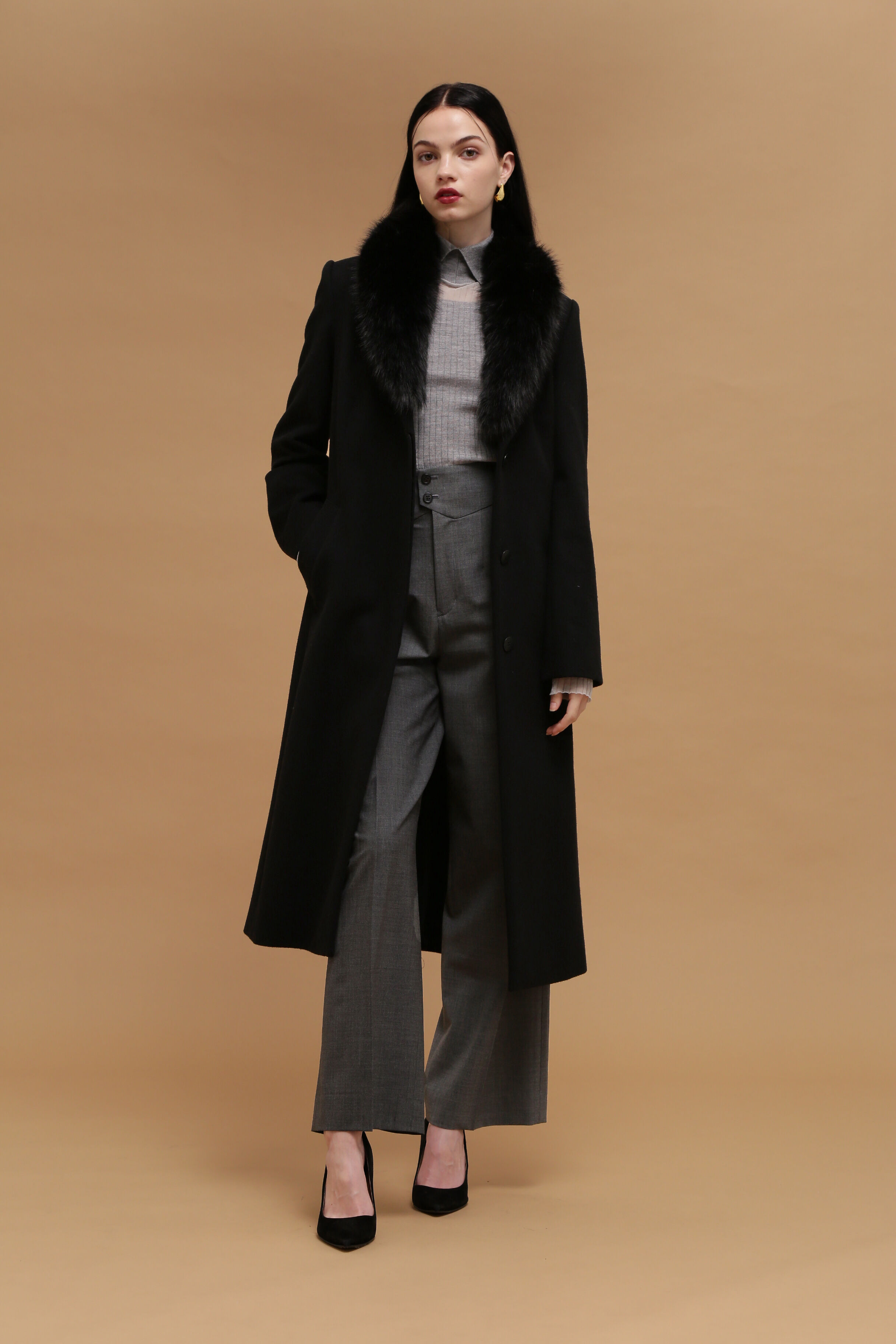  「カシミヤ混ベルテッドコート」|その他|