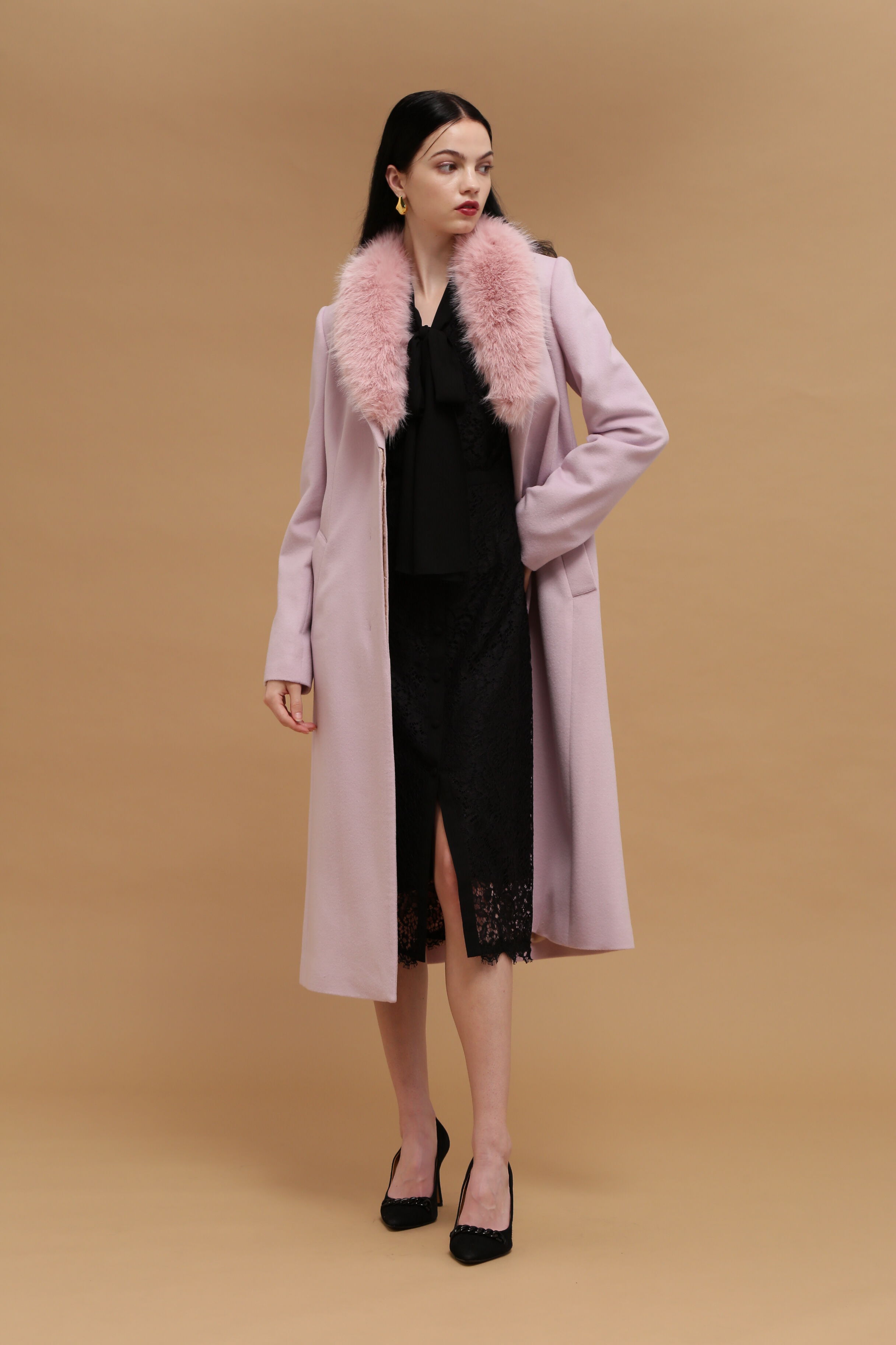  「カシミヤ混ベルテッドコート」|その他|