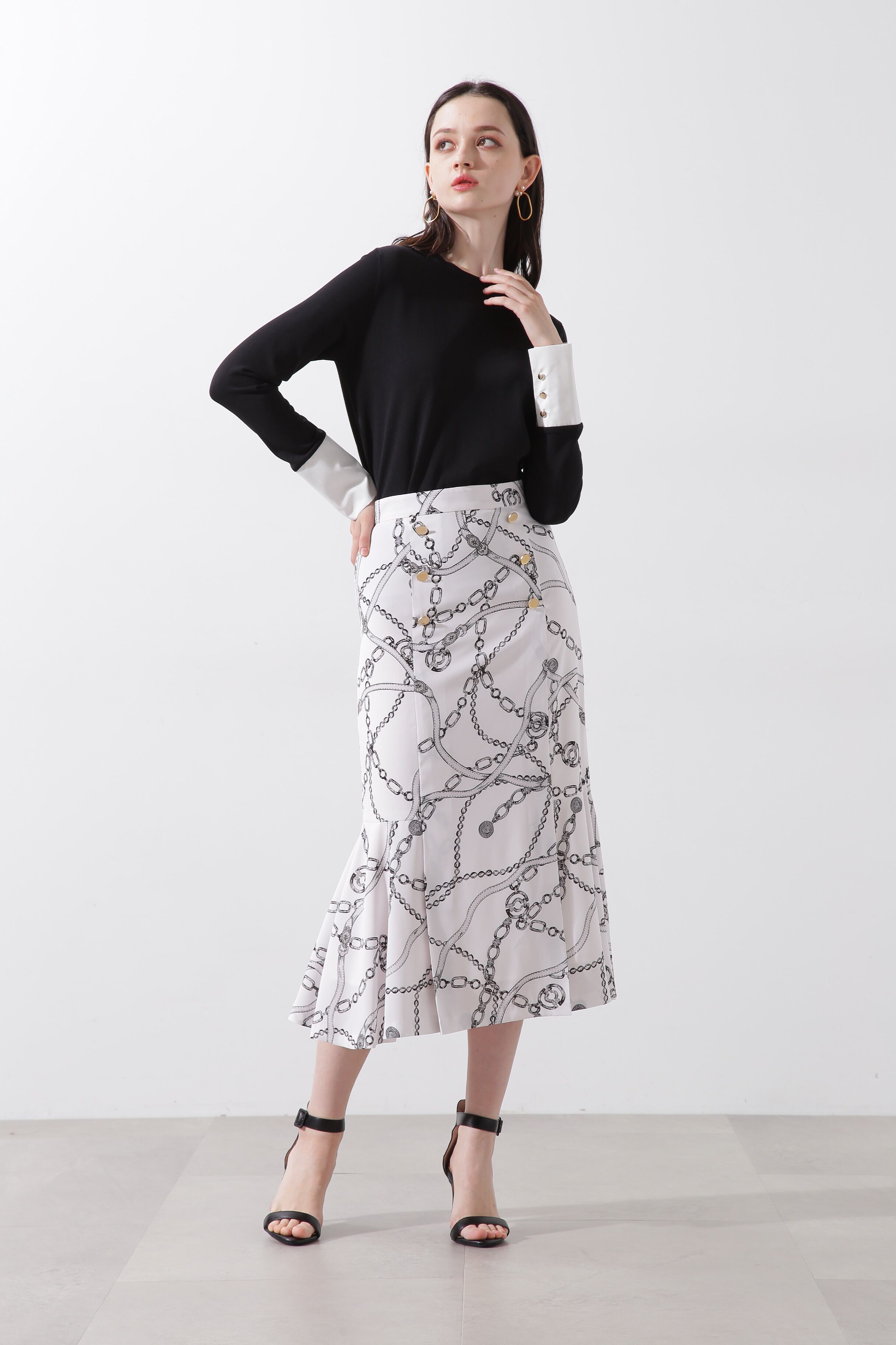  「◆チェーンプリントスカート」|スカート|