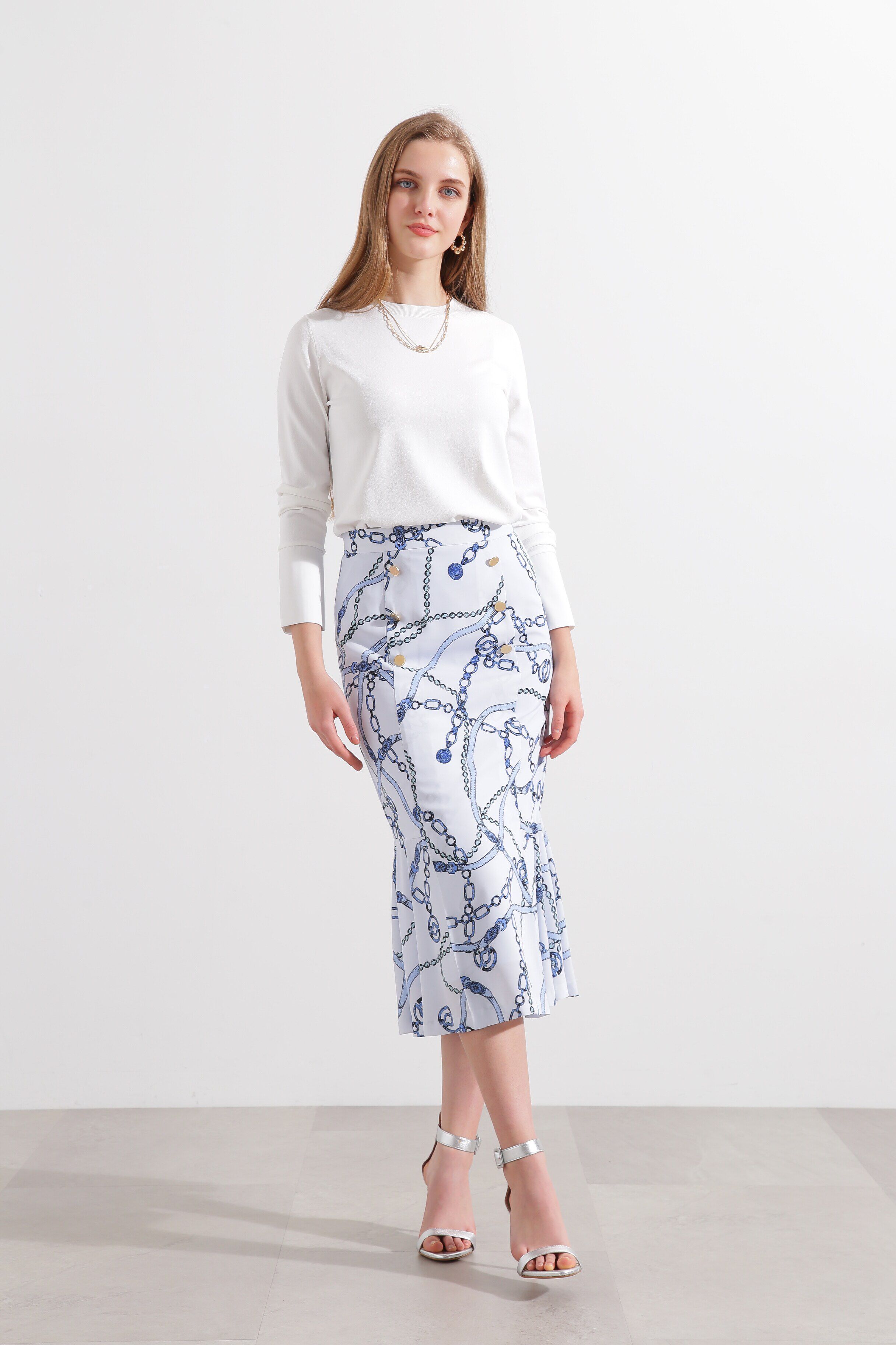  「◆チェーンプリントスカート」|スカート|