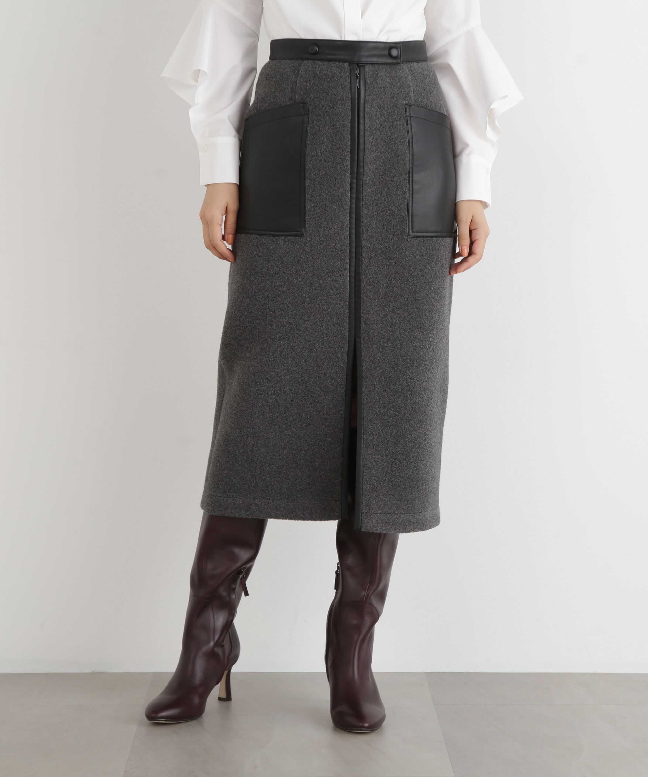  「◆ウールレットジップスカート」|スカート|