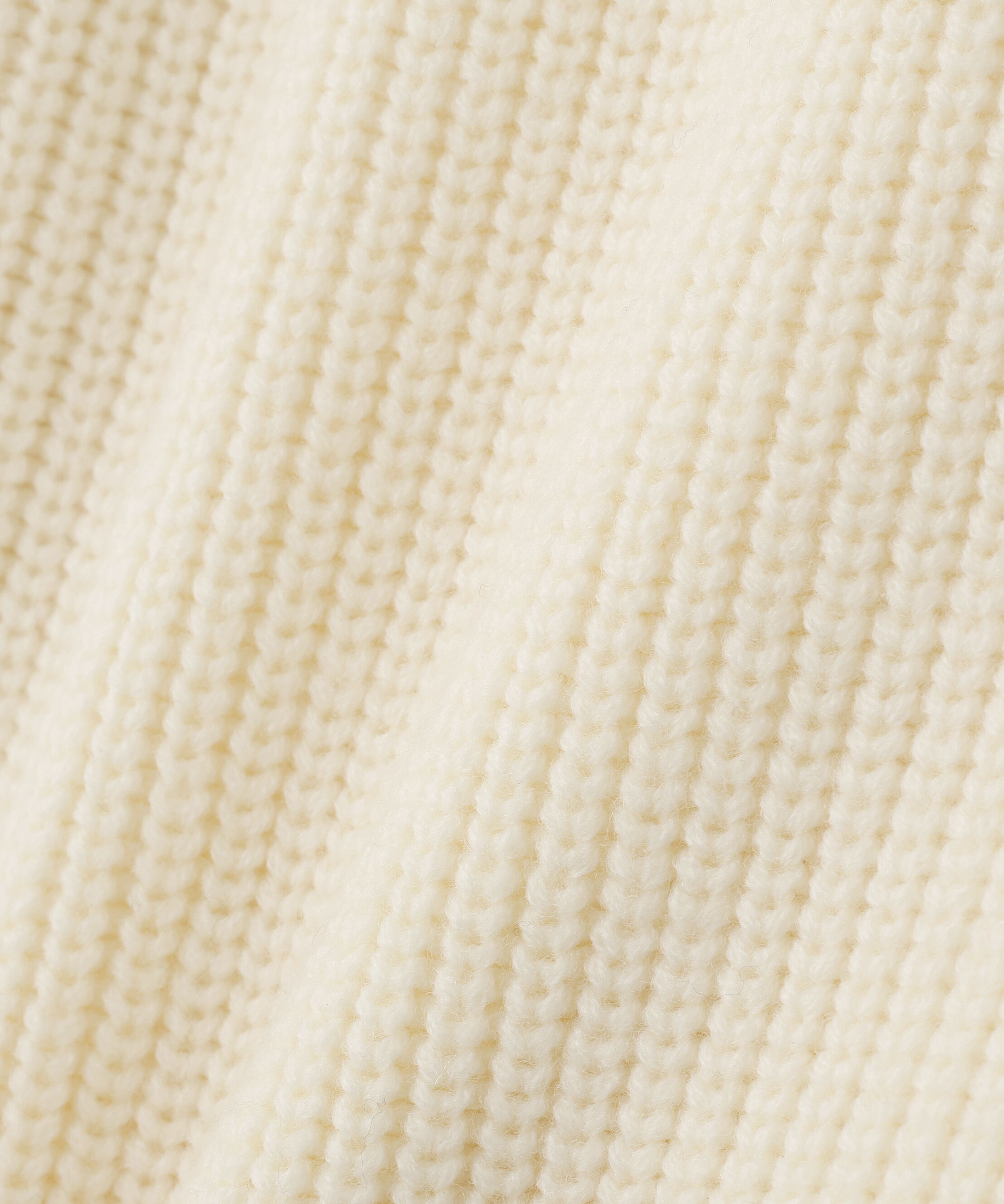  「◆ファーグローブ付き畦ニットプルオーバー」|ニット・セーター|