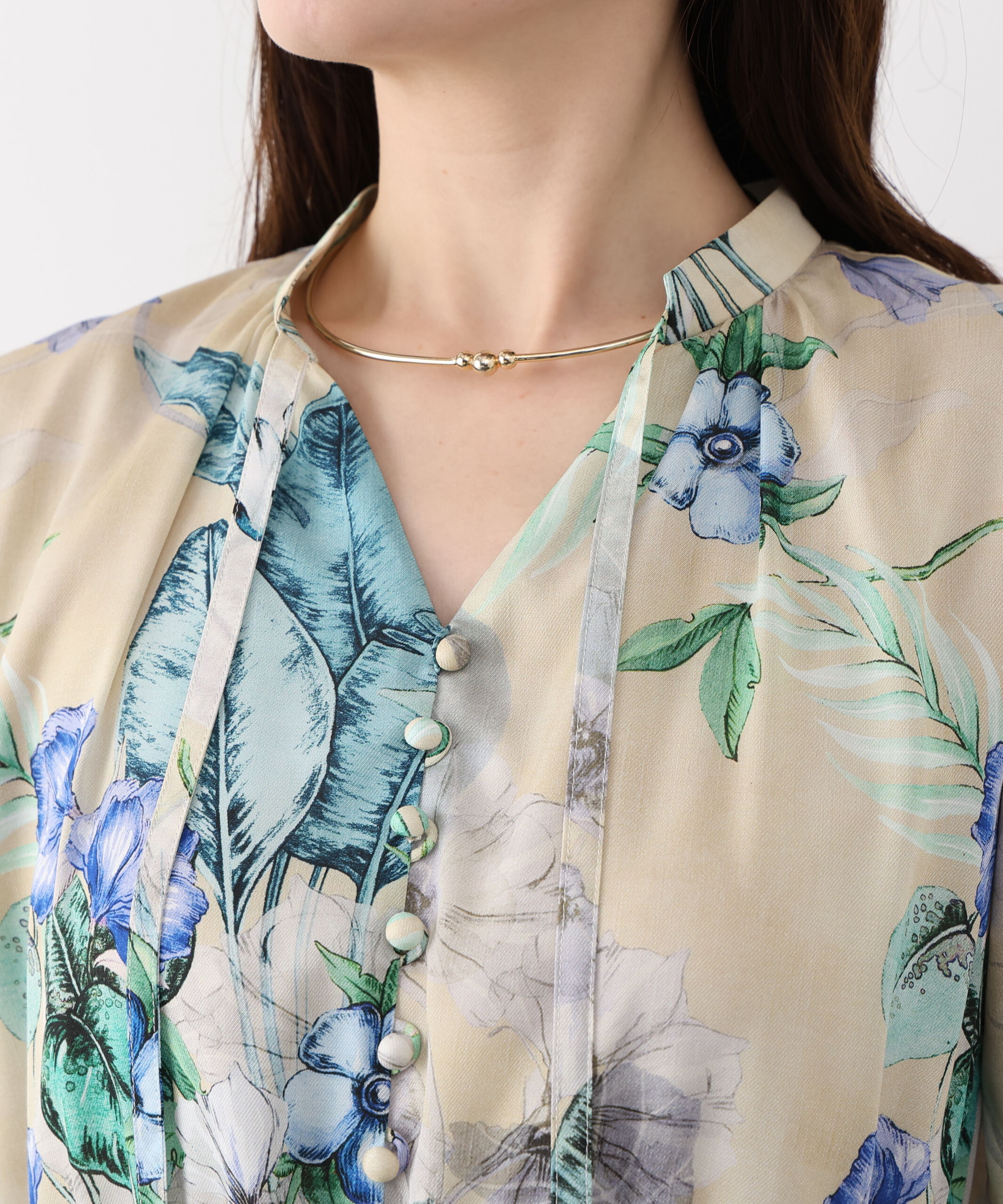  「ボタニカルアートプリントワンピース」|ワンピース|