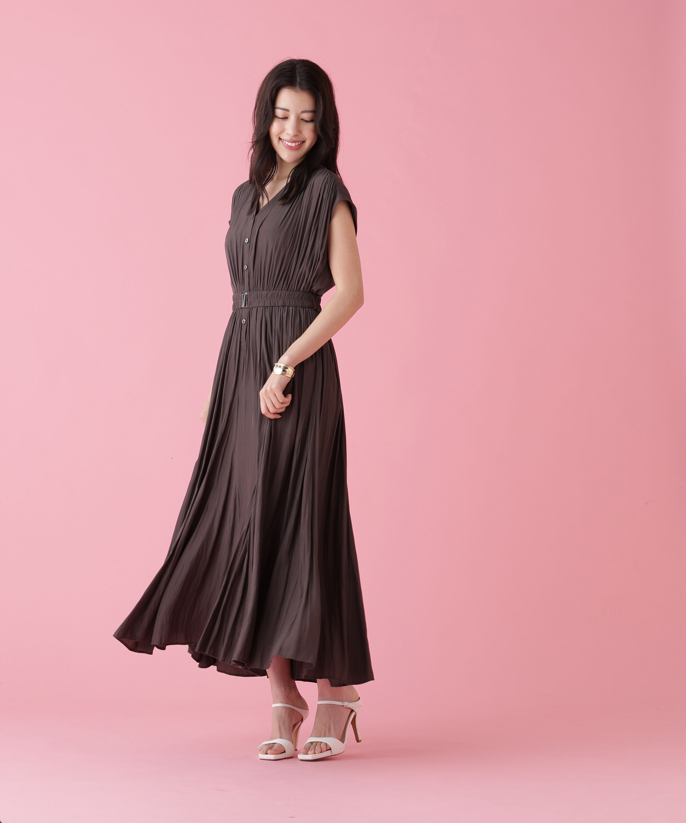  「カッセンロングフレアワンピース」|ワンピース|