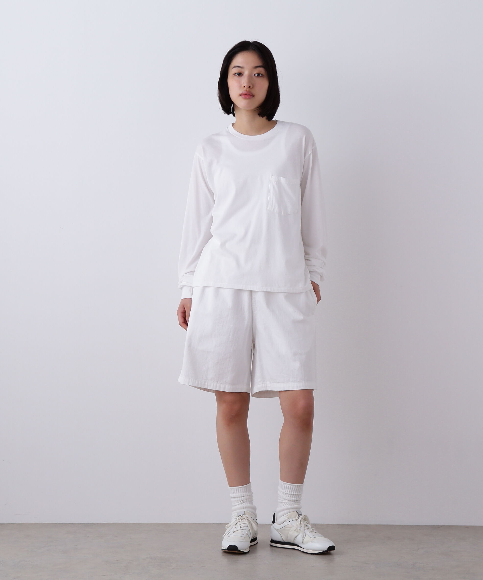 YLEVE 「Ｙ / ORGANIC COTTON LIGHT DENIM SHORTS」|その他|ホワイト