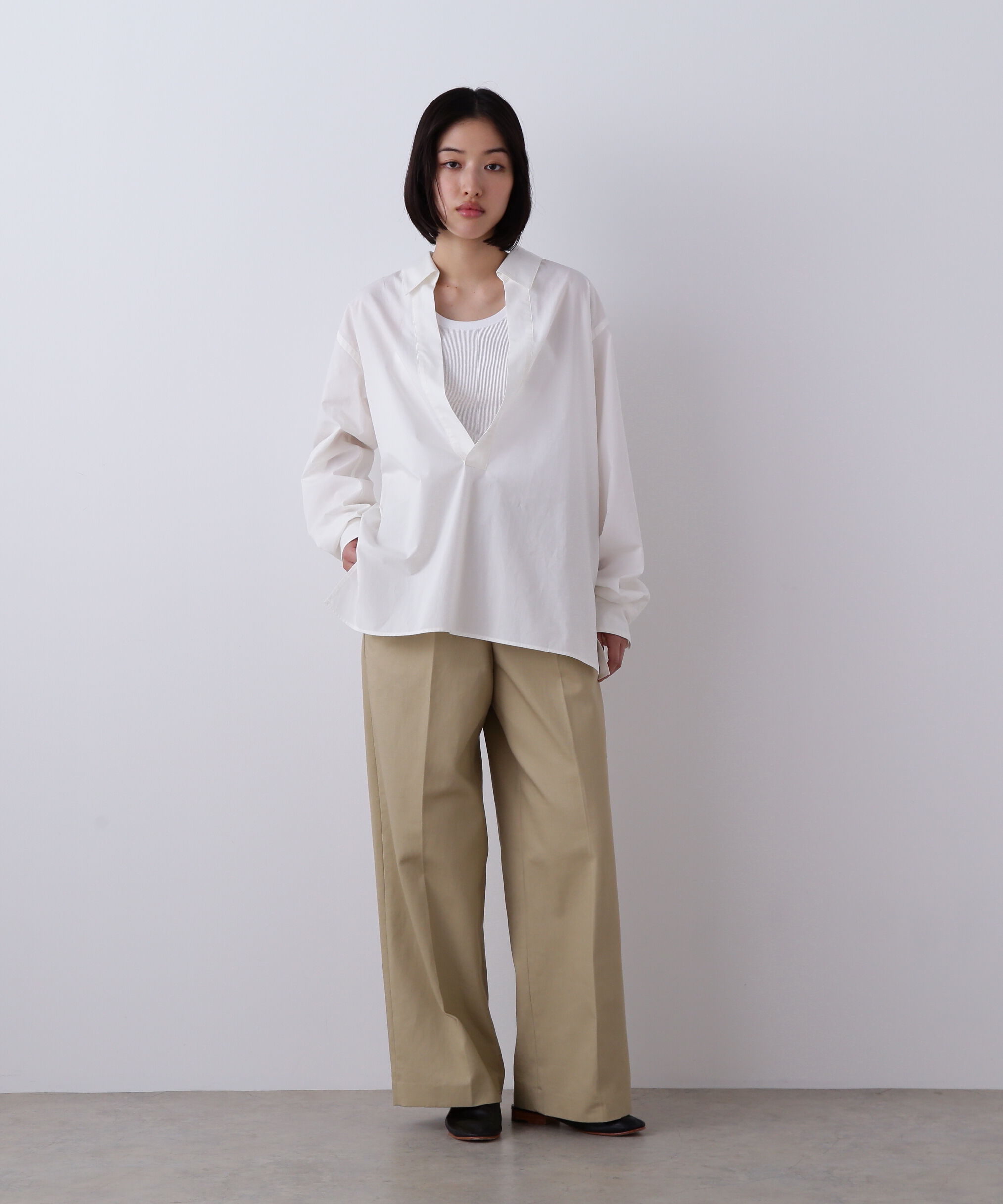 YLEVE 「YLEVE / FINX COTTON CHINO TROUSERS」|その他|カーキ