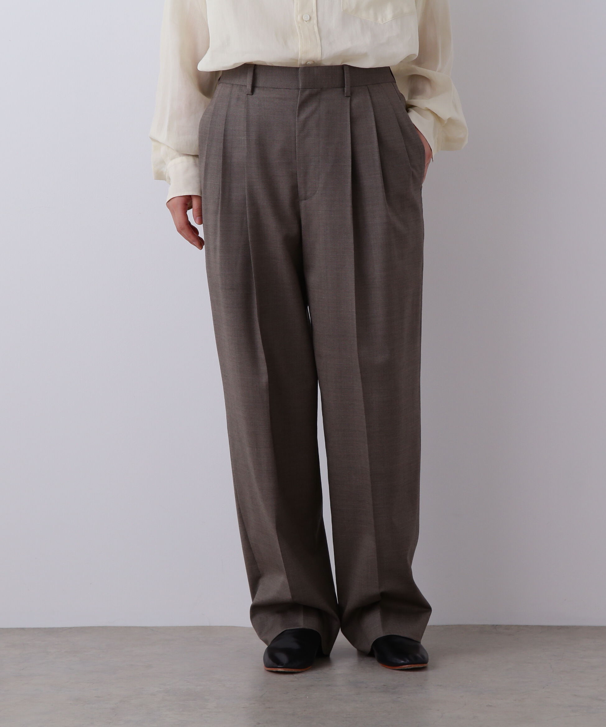 YLEVE 「YLEVE / SUPER120'S CHAMBRAY WOOL 3TACK TROUSERS」|その他|