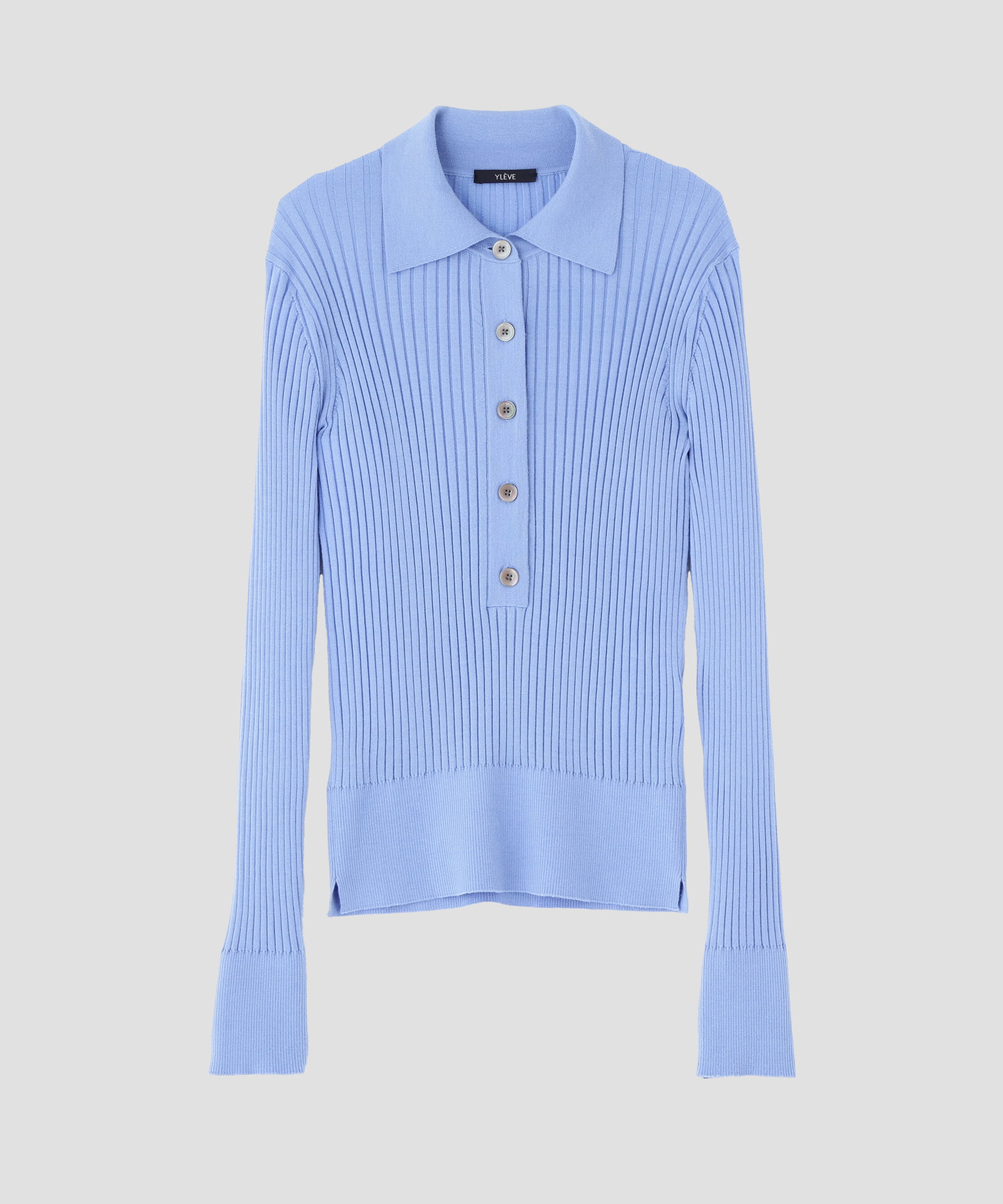 YLEVE 「YLEVE / WOOL SILK CASHMERE RIB KNIT POLO」|ニット・セーター|