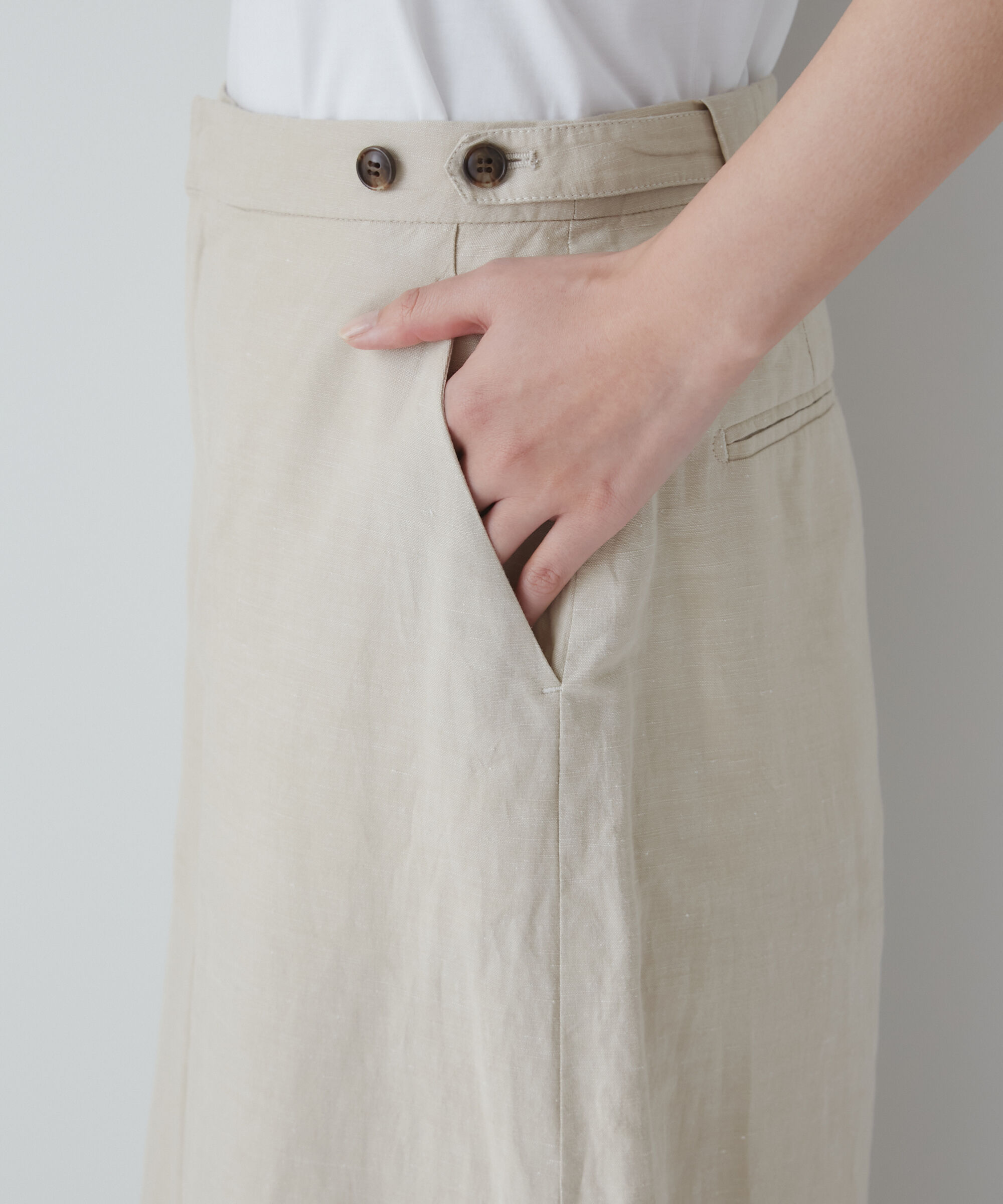  「◆綿麻シャンブレースカーチョ」|スカート|