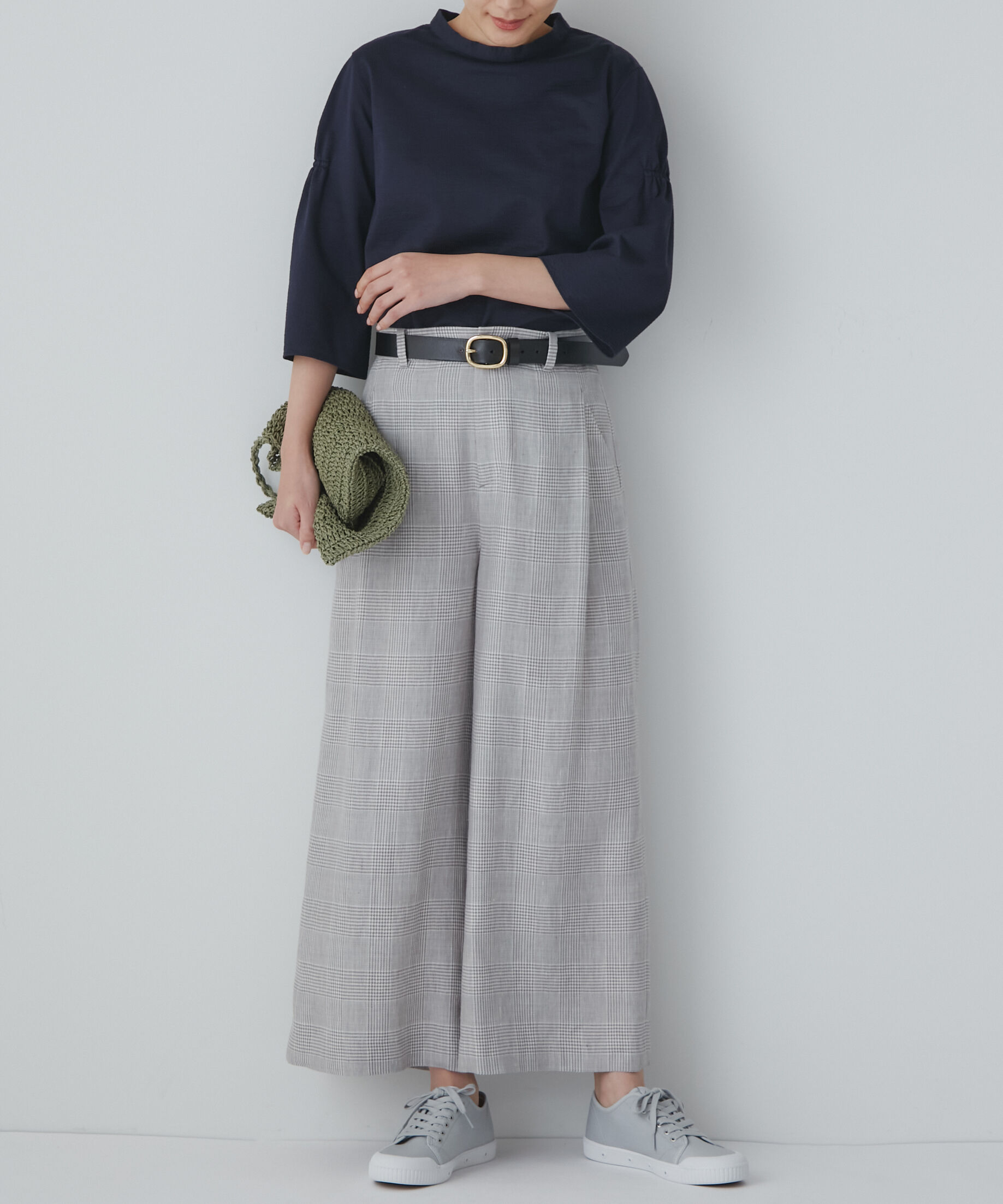  「◆ＰＥレーヨンリネンセミワイドパンツ」|その他|