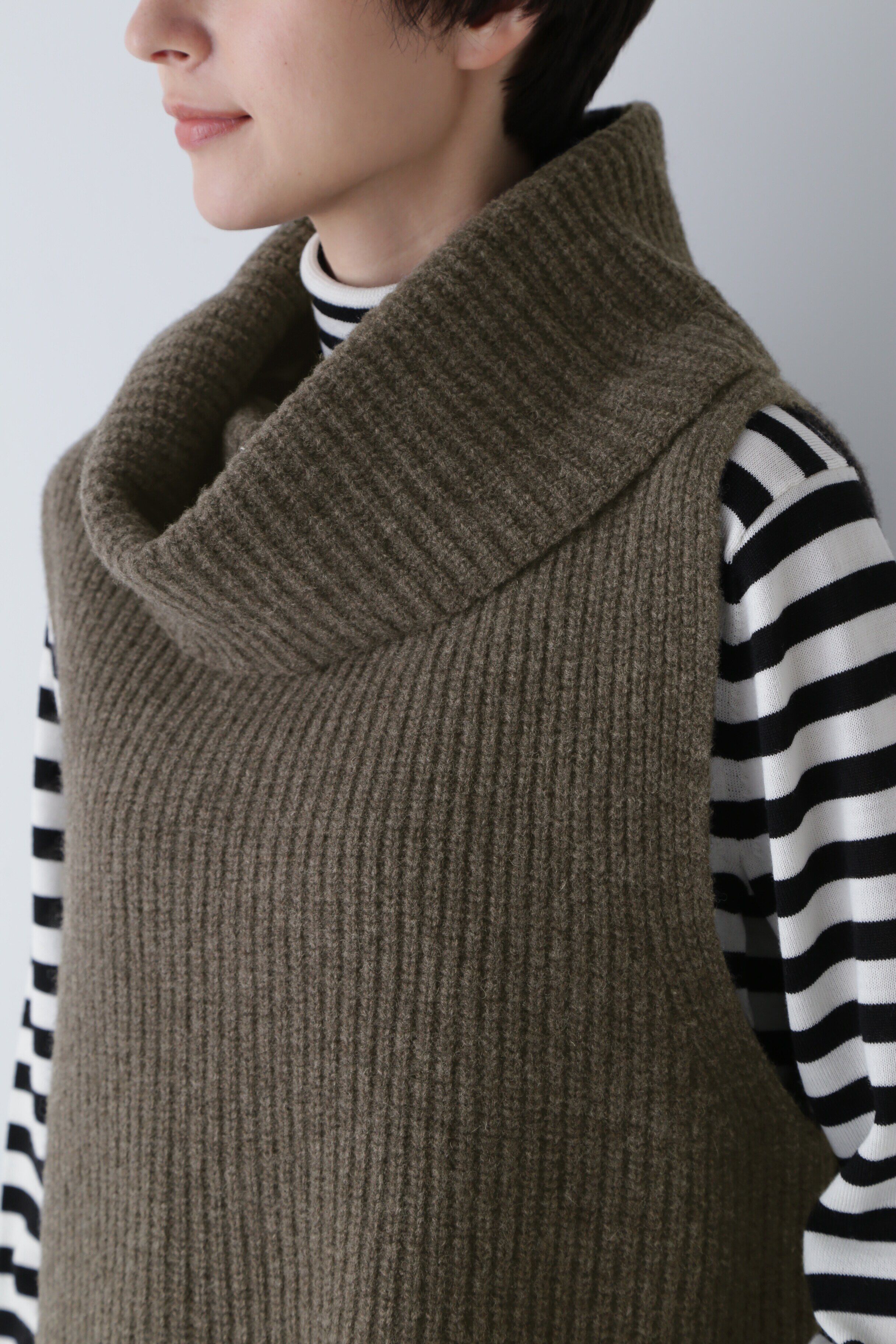  「◆ホールガーメント片畦ニットベスト」|ニット・セーター|