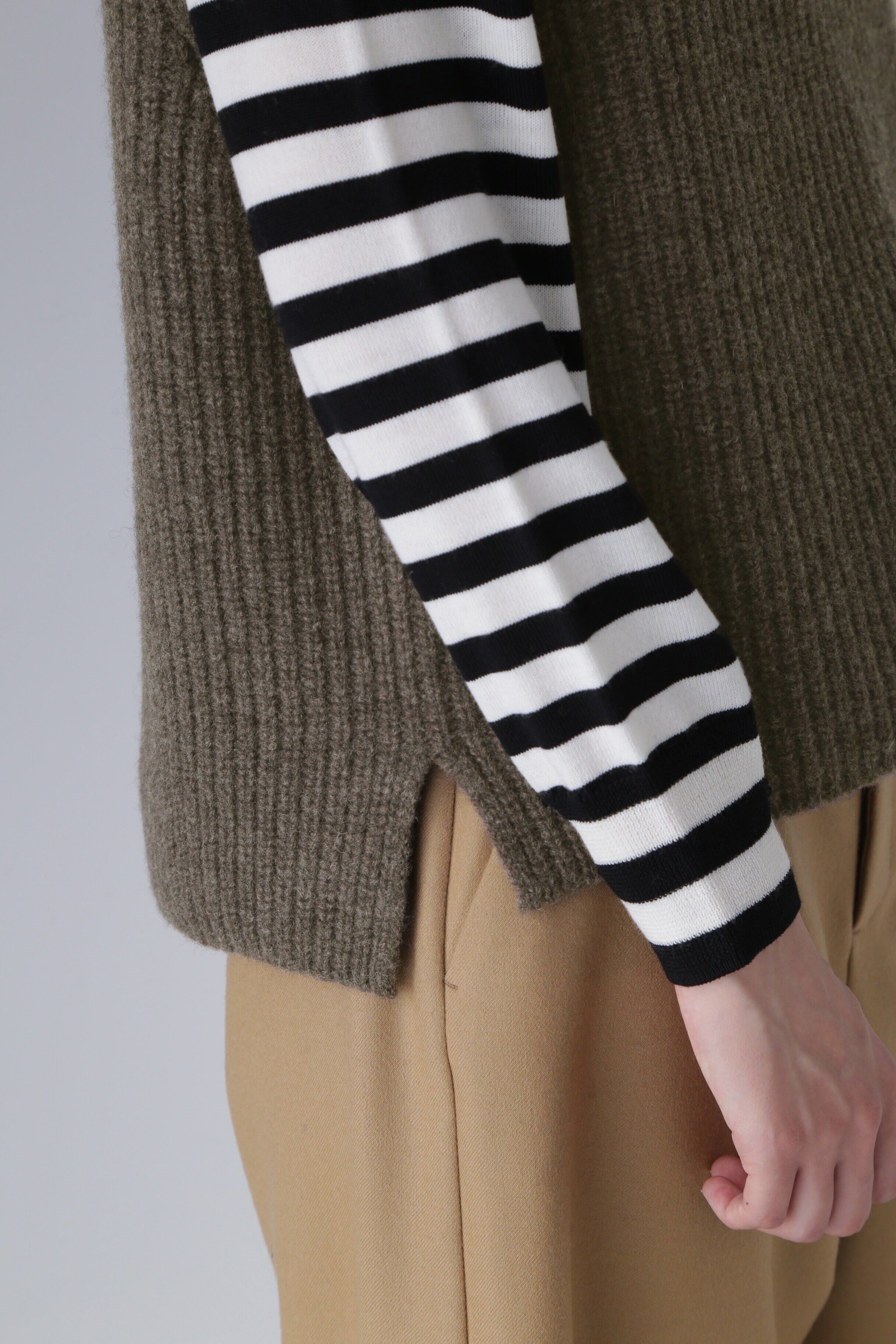  「◆ホールガーメント片畦ニットベスト」|ニット・セーター|