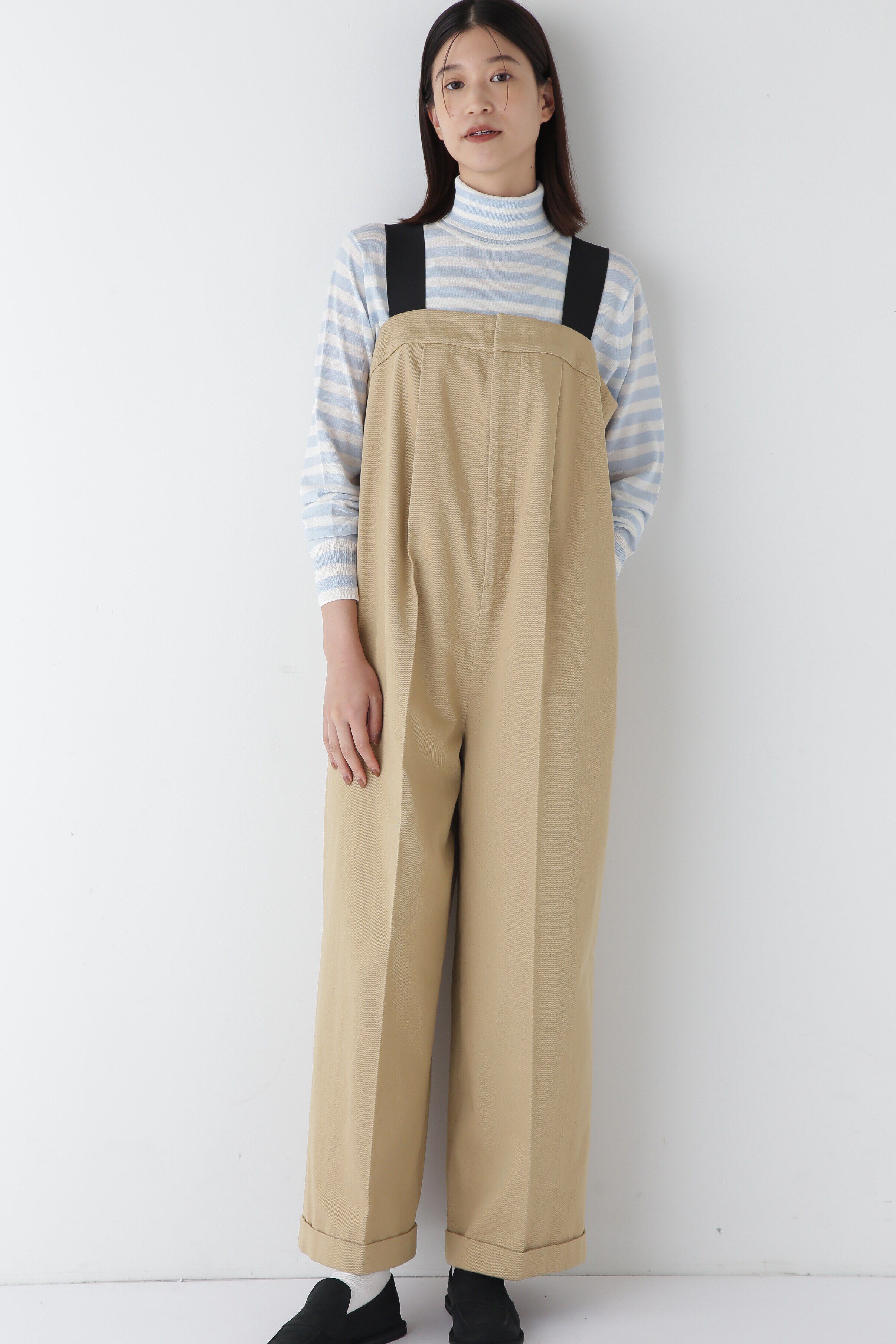  「◆カツラギ吊り付きバストパンツ」|ワンピース|ベージュ