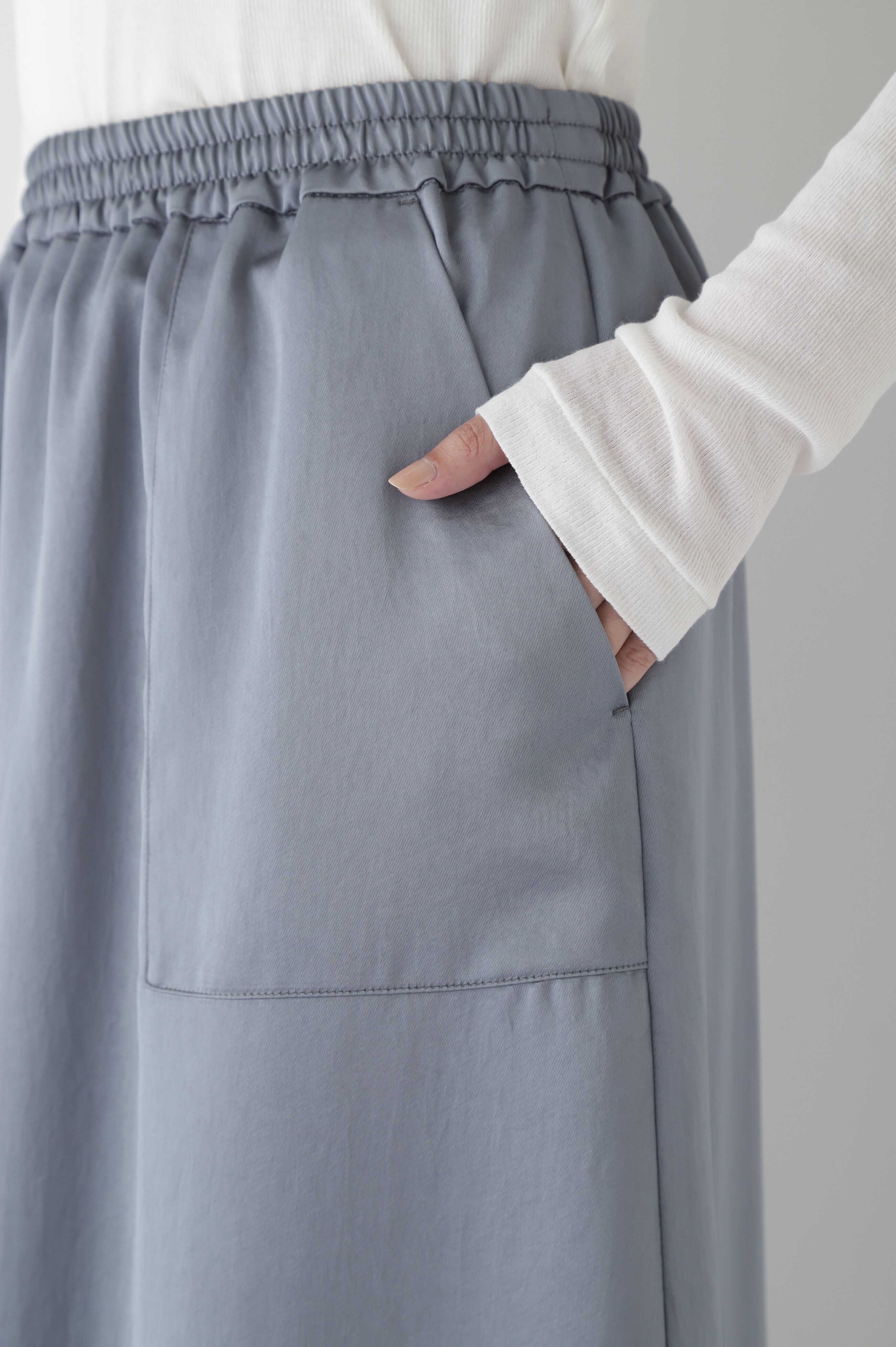  「◆ワッシャーサテンワークディティールスカート」|スカート|