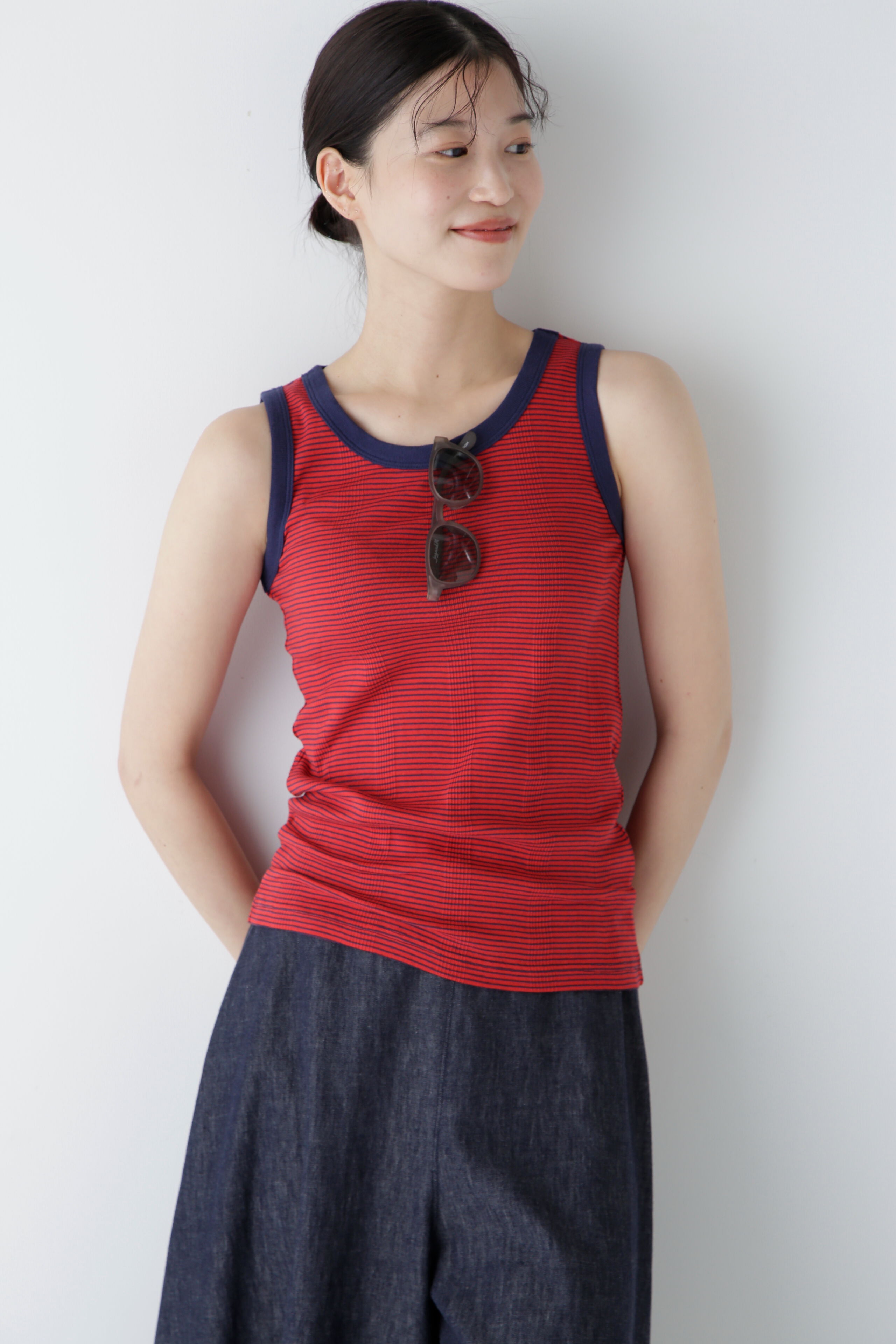  「◆リブタンクトップ」|Tシャツ・カットソー|ネイビーBD3