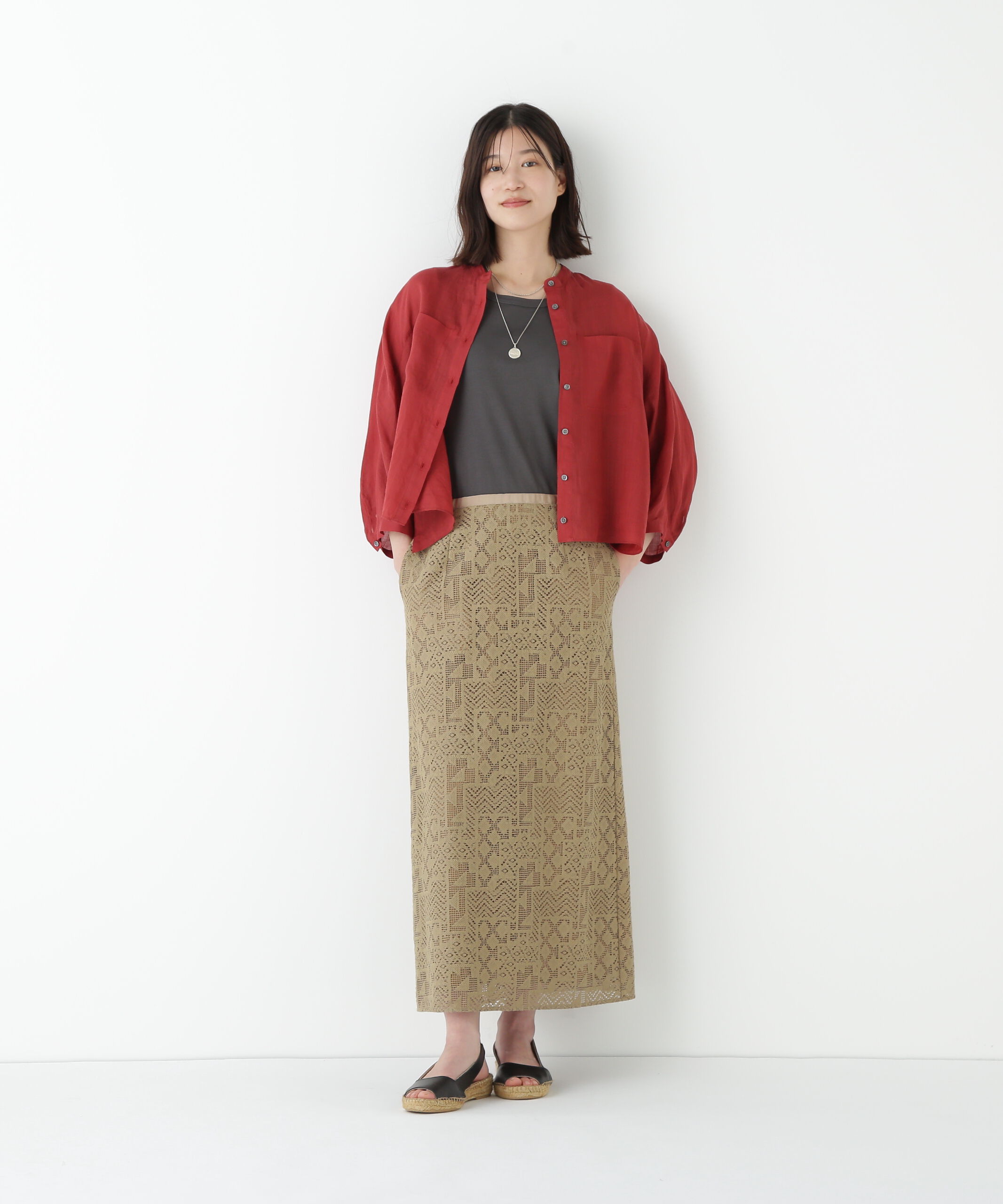  「◆ジオメトリックレーススカート」|スカート|