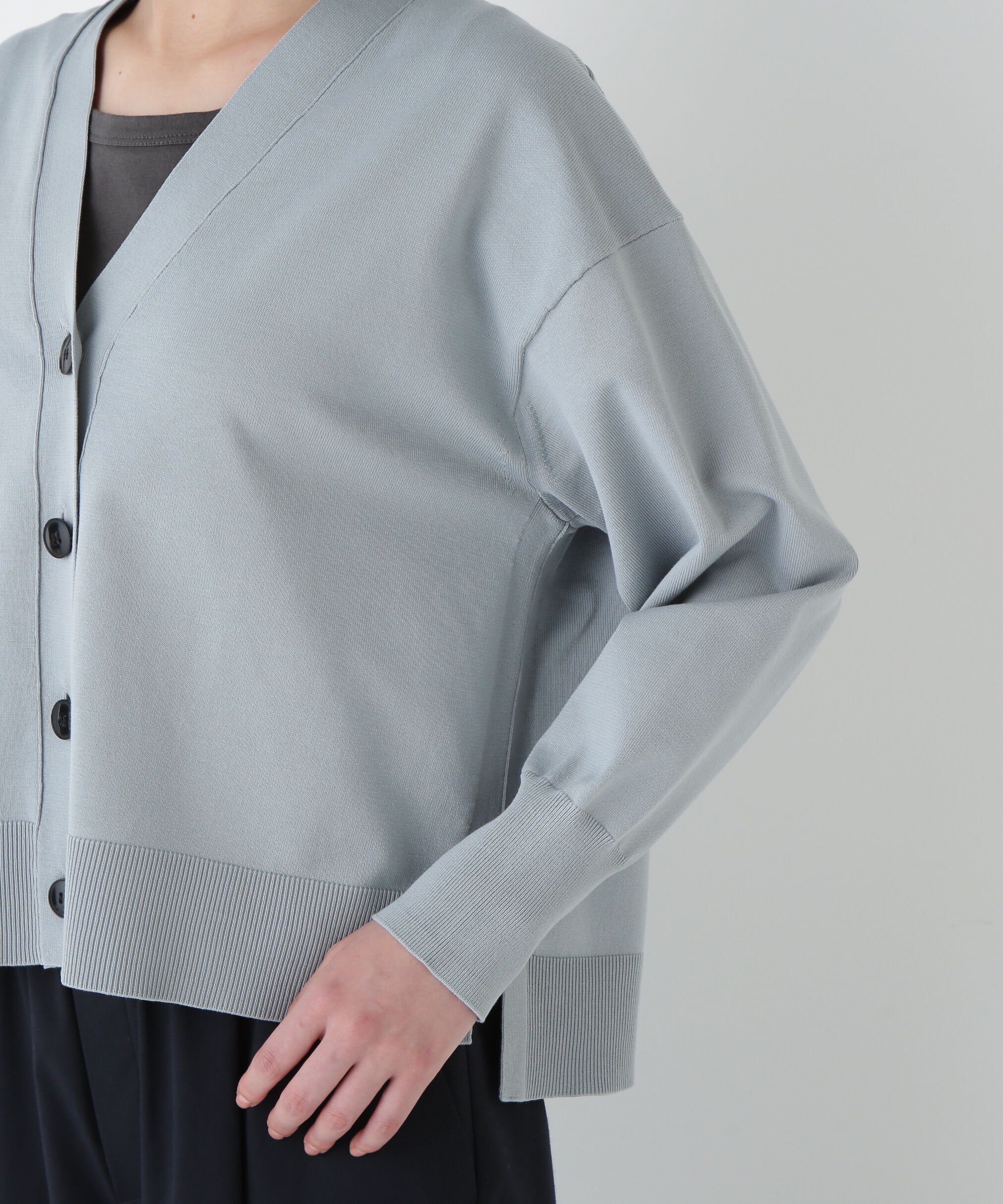  「◆オーガニックコットン混プレーティングカーディガン」|ニット・セーター|