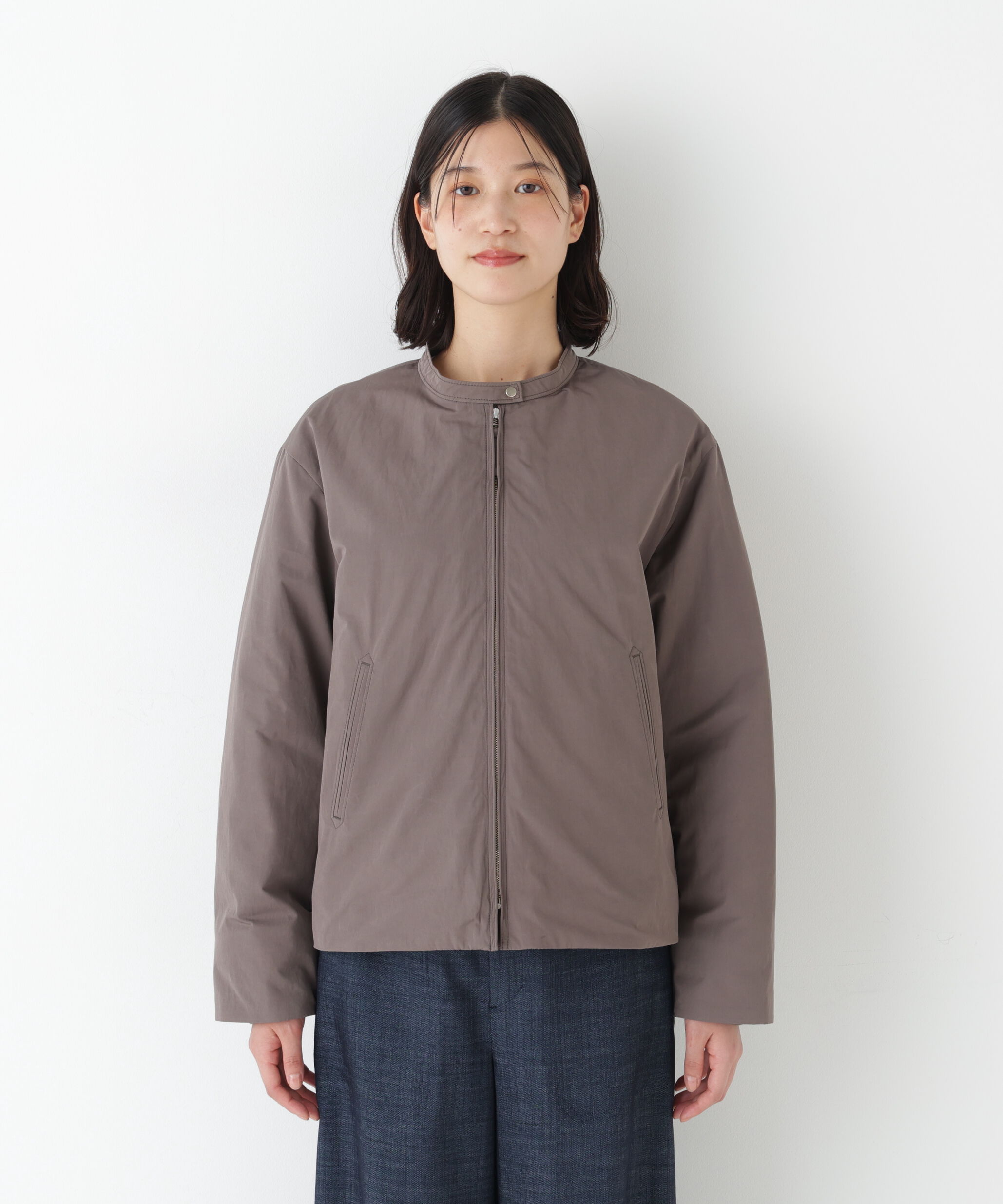  「◆≪弱撥水素材≫タフタ中綿入りブルゾン」|その他|