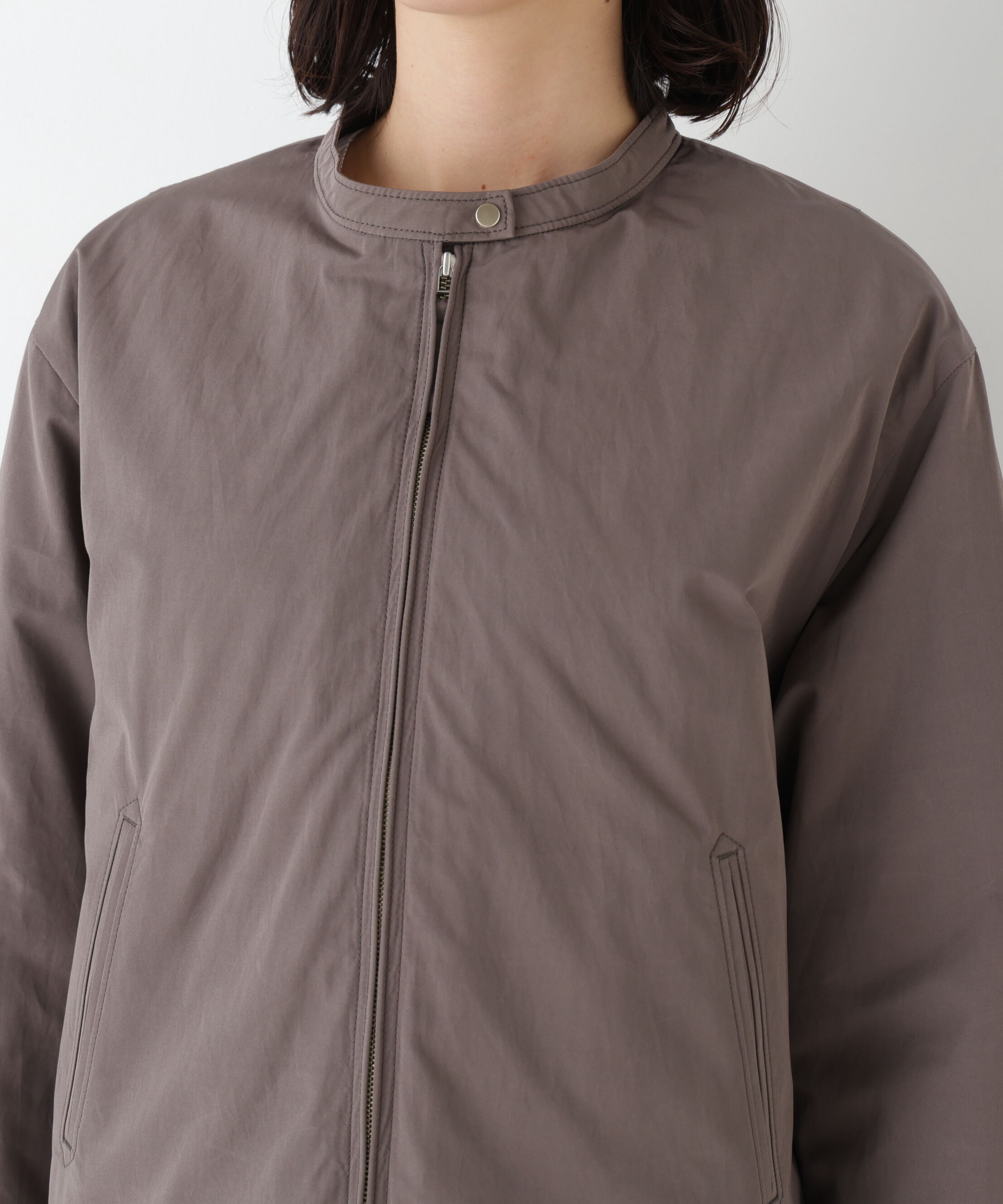  「◆≪弱撥水素材≫タフタ中綿入りブルゾン」|その他|