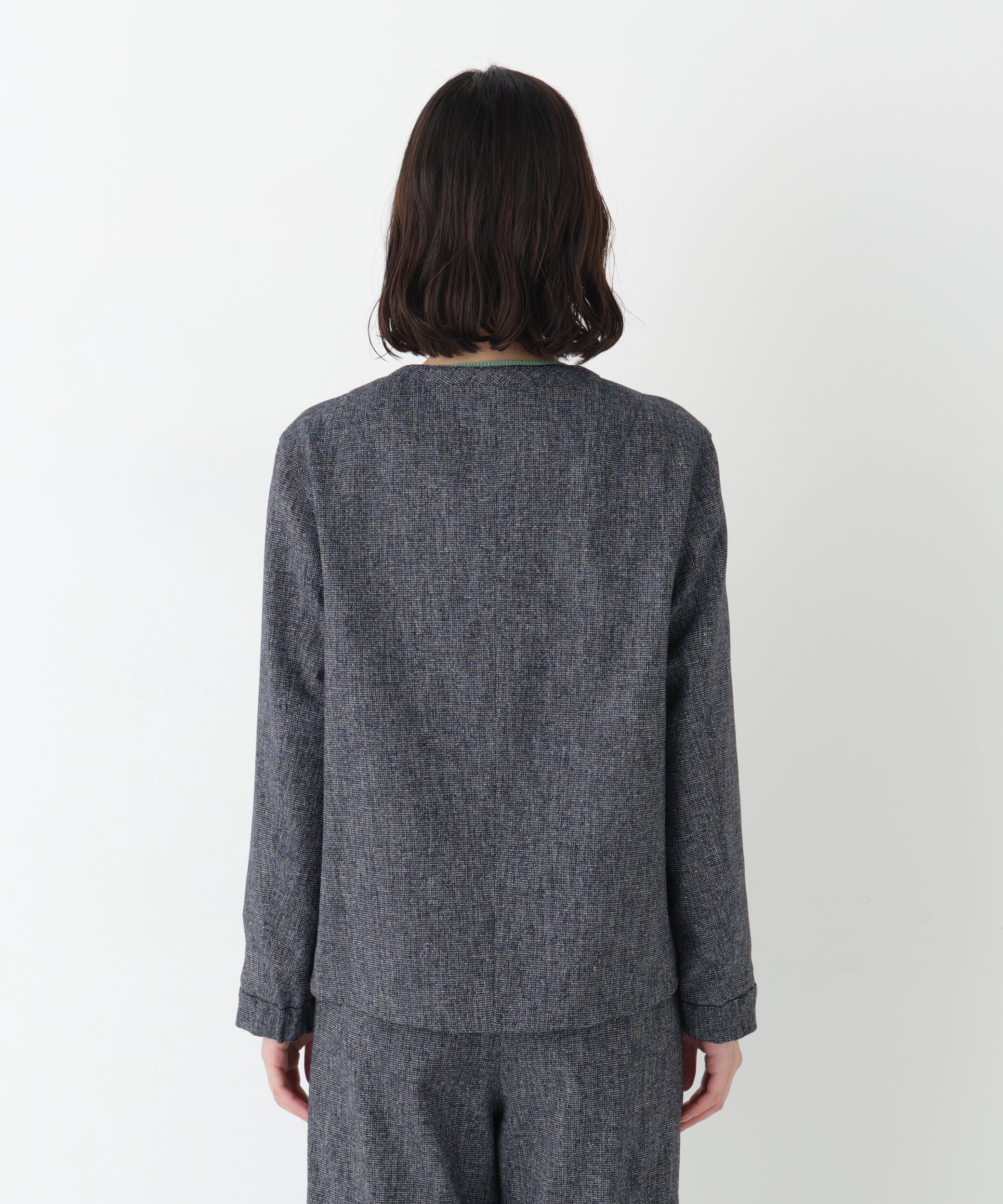  「◆《セットアップ可》リングツィードノーカラーブルゾン」|ブルゾン・スタジャン|